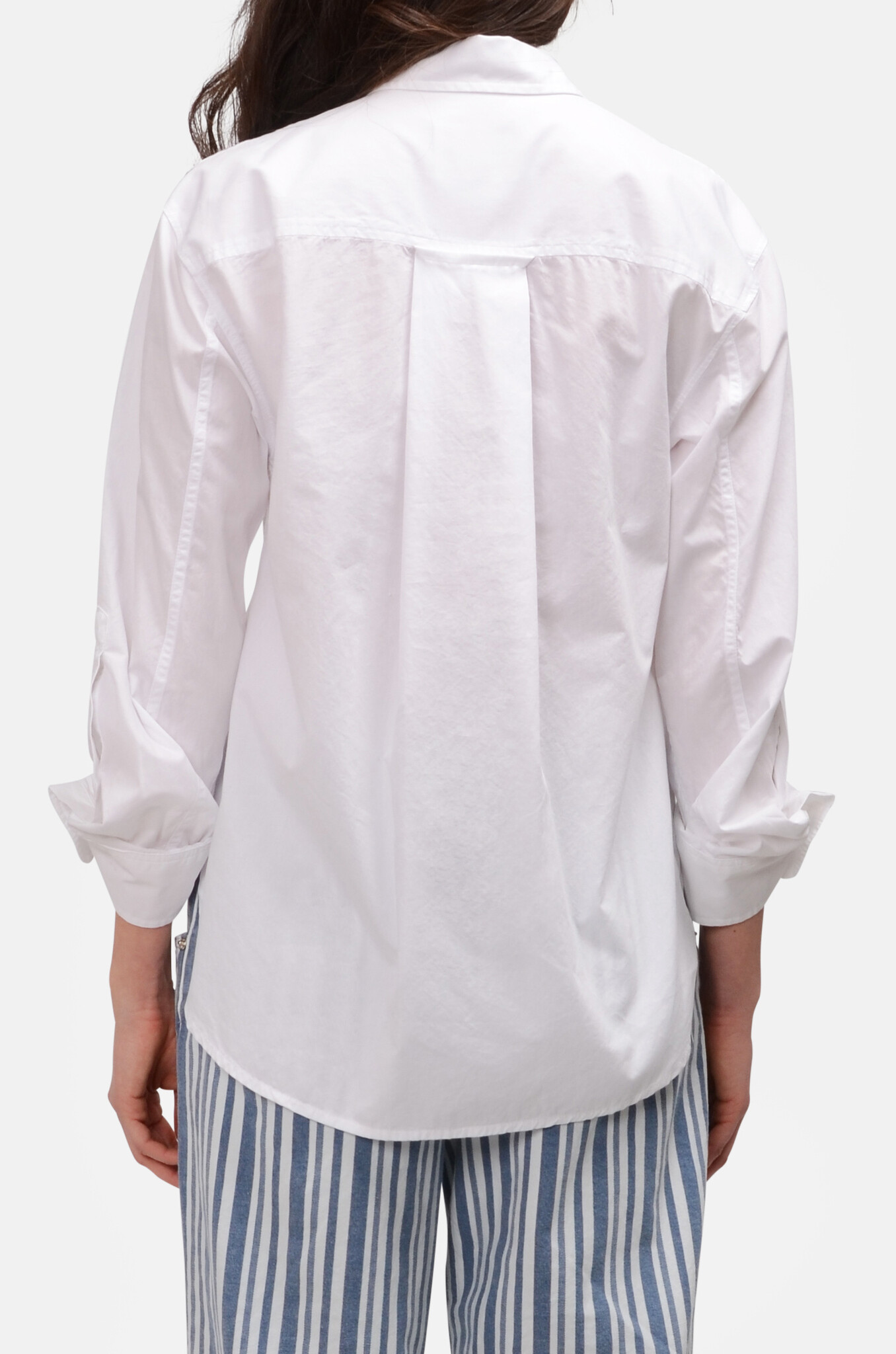 Aave Oversized Cuff Shirt in Optic White-4