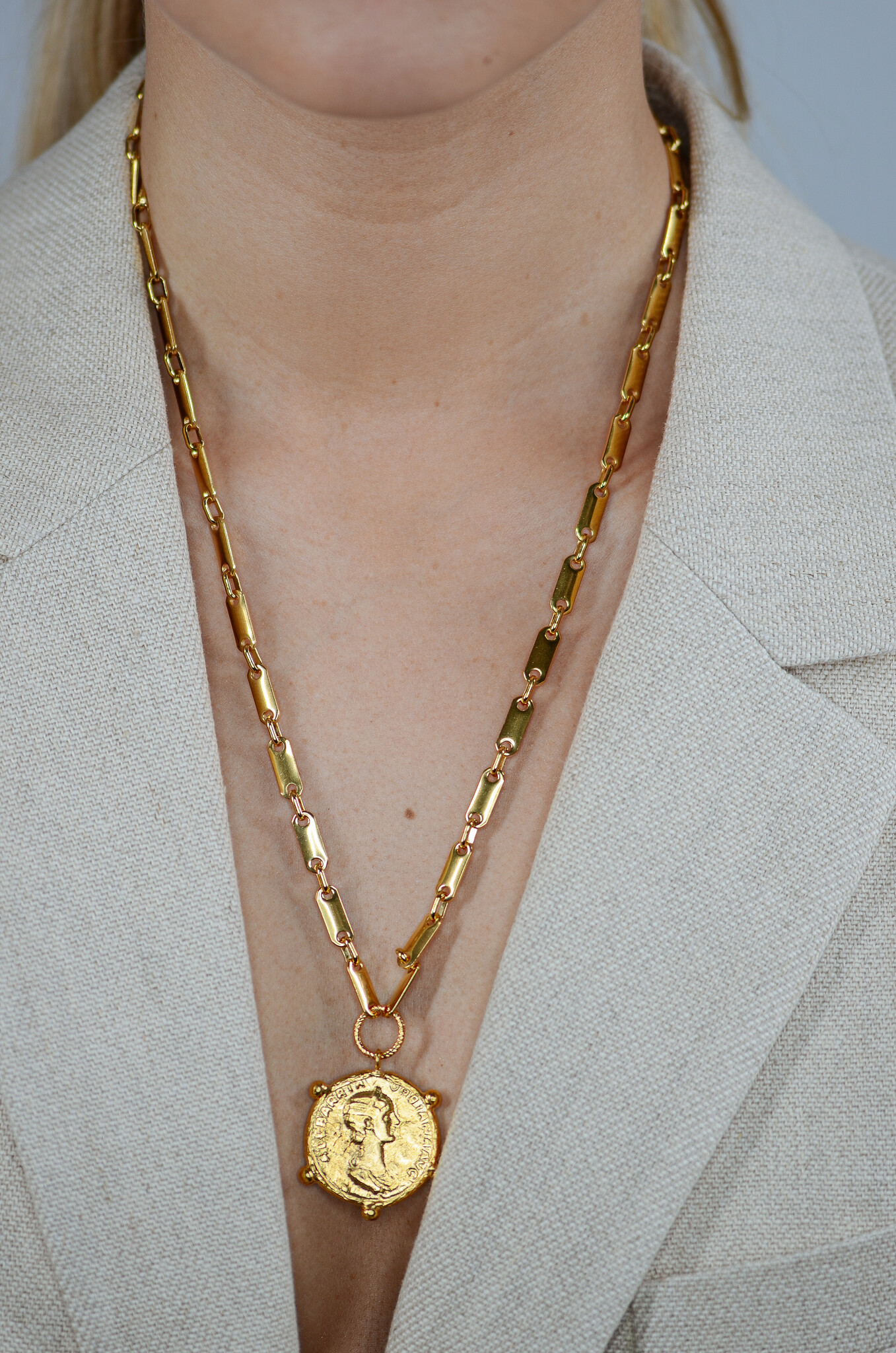 Chunky Coin Necklace-2