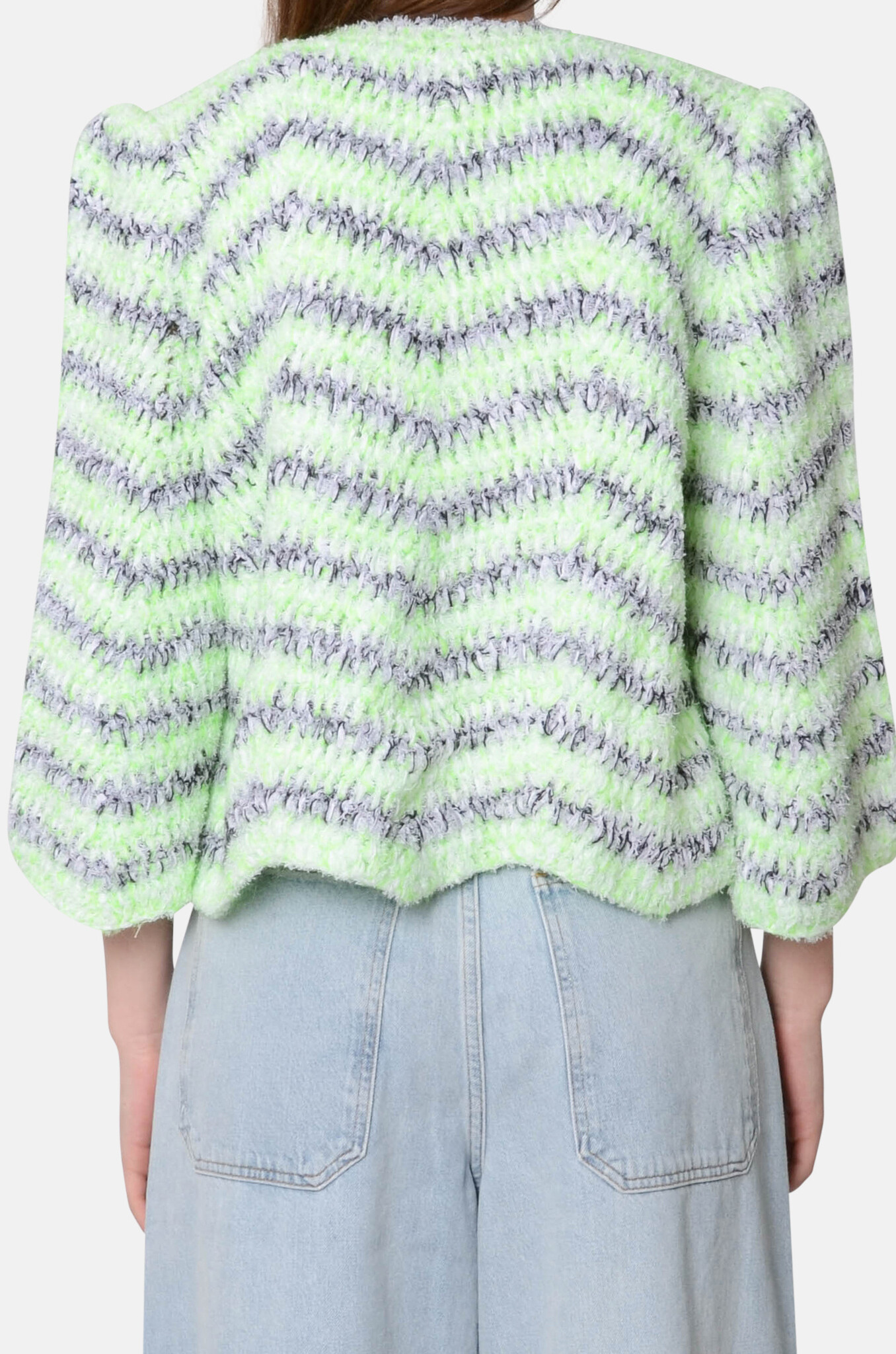 Ginza Knit in Bright Green Melange-4