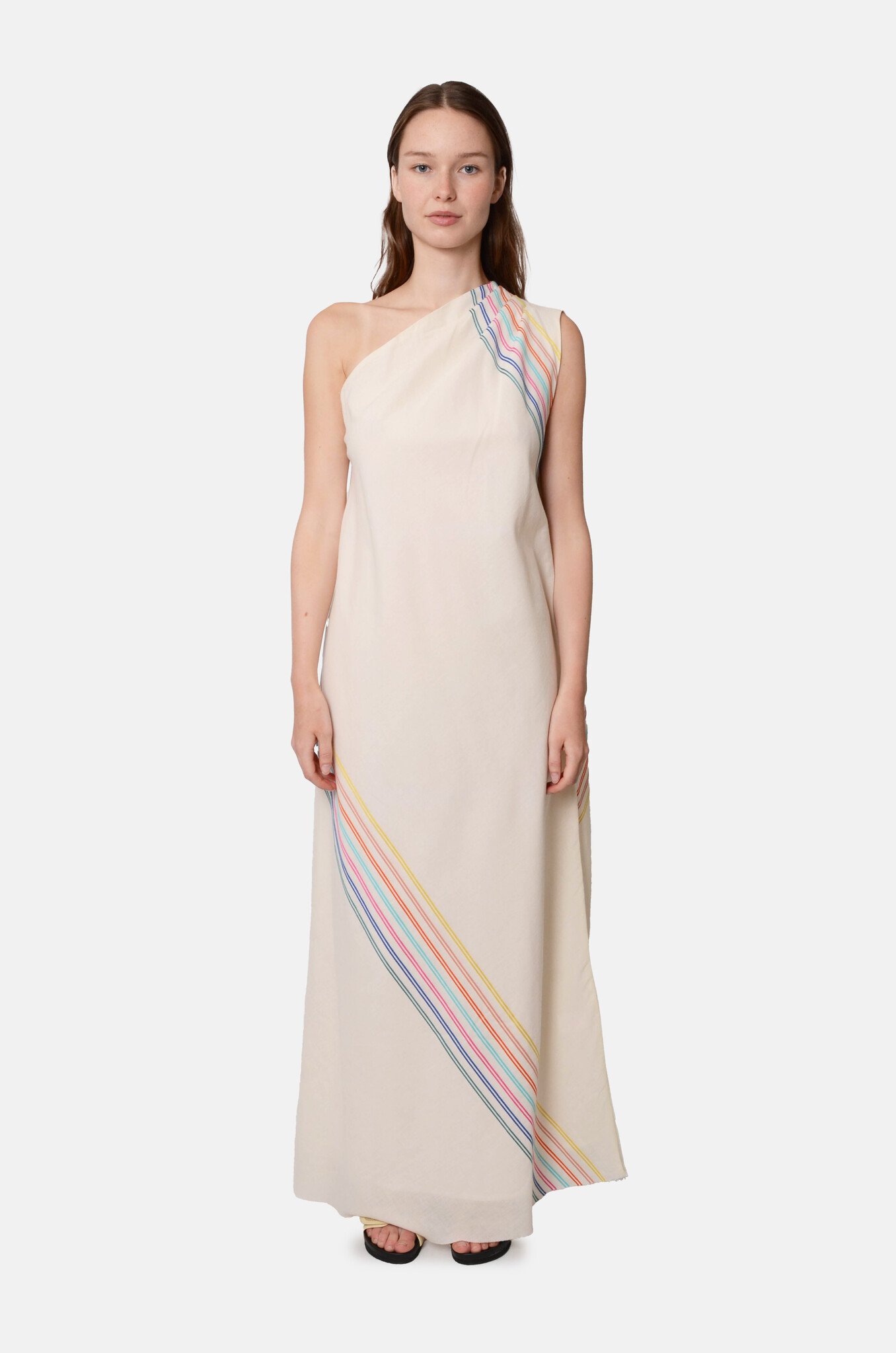 Julie Dress in Multicolour Rainbow-2