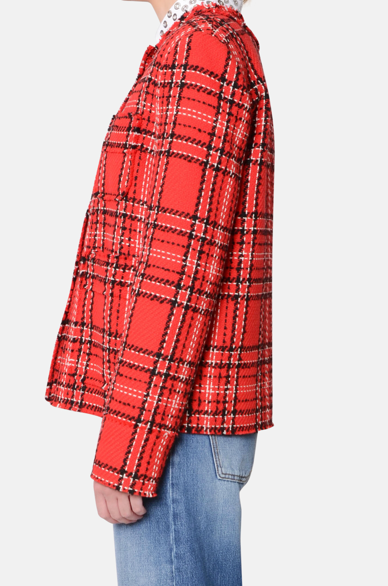 Plaid-Embroidered Jacket-3