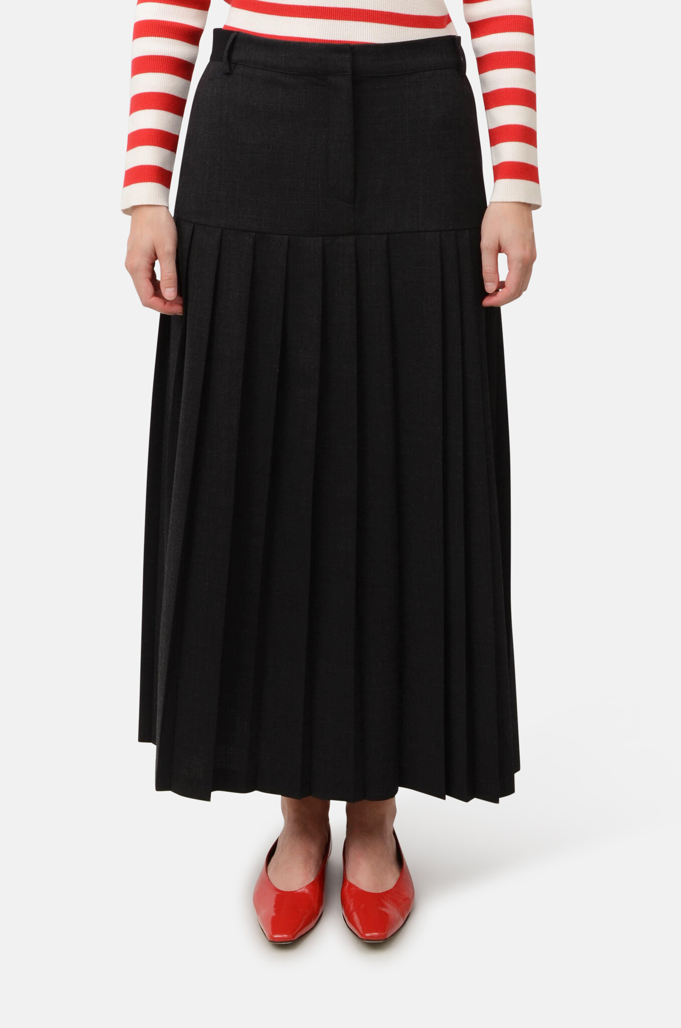 Cool Wool Plissé Skirt-1