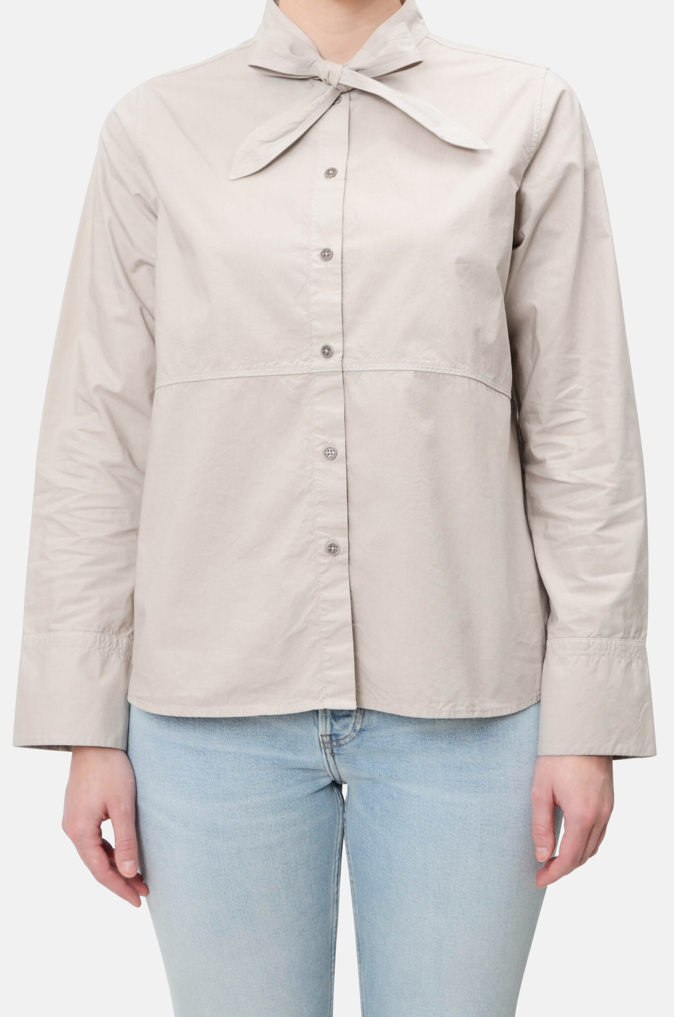 Shell Garment Dyed Poplin in Chateau Grey-1