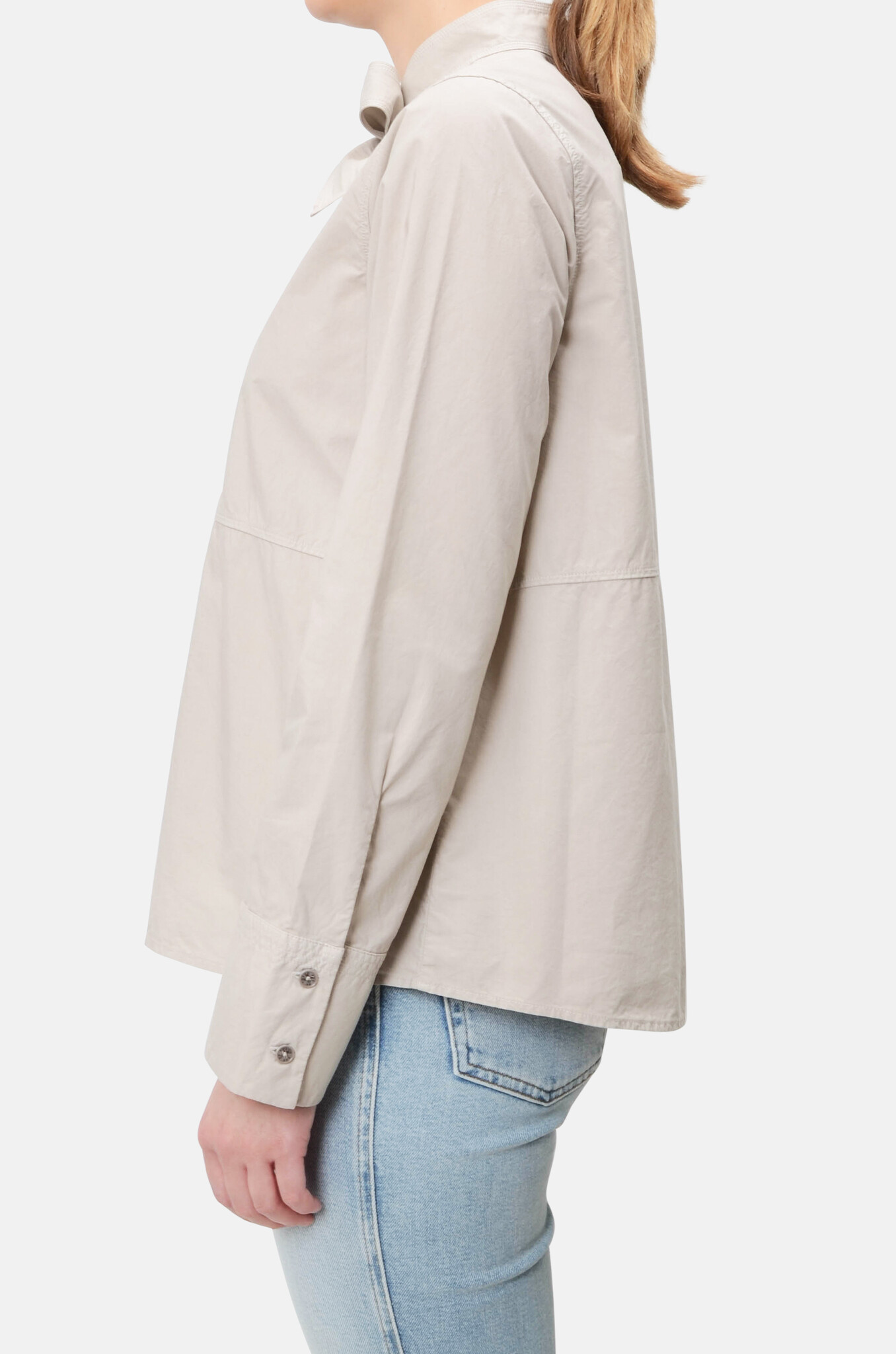Shell Garment Dyed Poplin in Chateau Grey-3