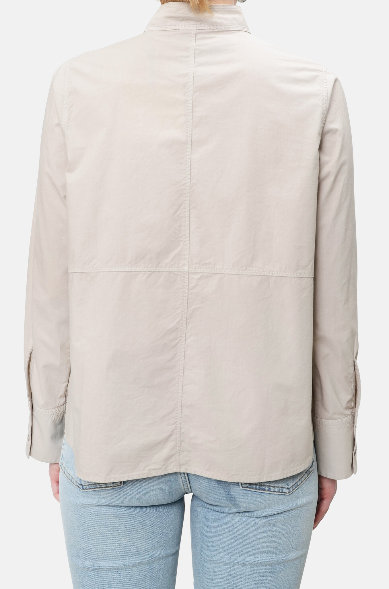 Shell Garment Dyed Poplin in Chateau Grey-4