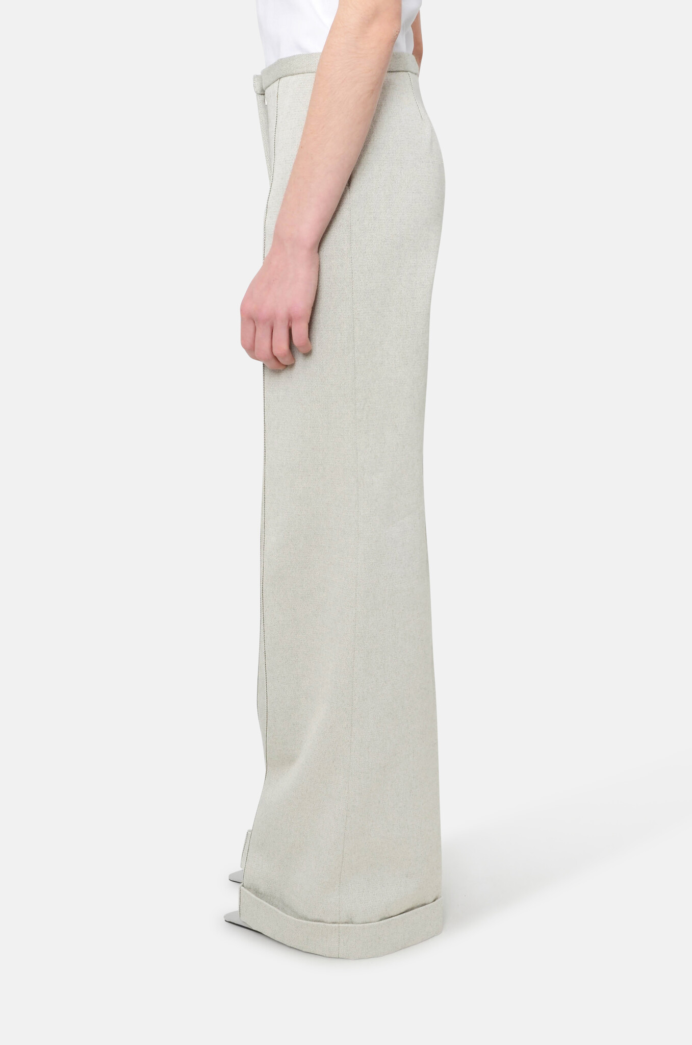 Low Waist Trousers in a Cool Wool Blend-3