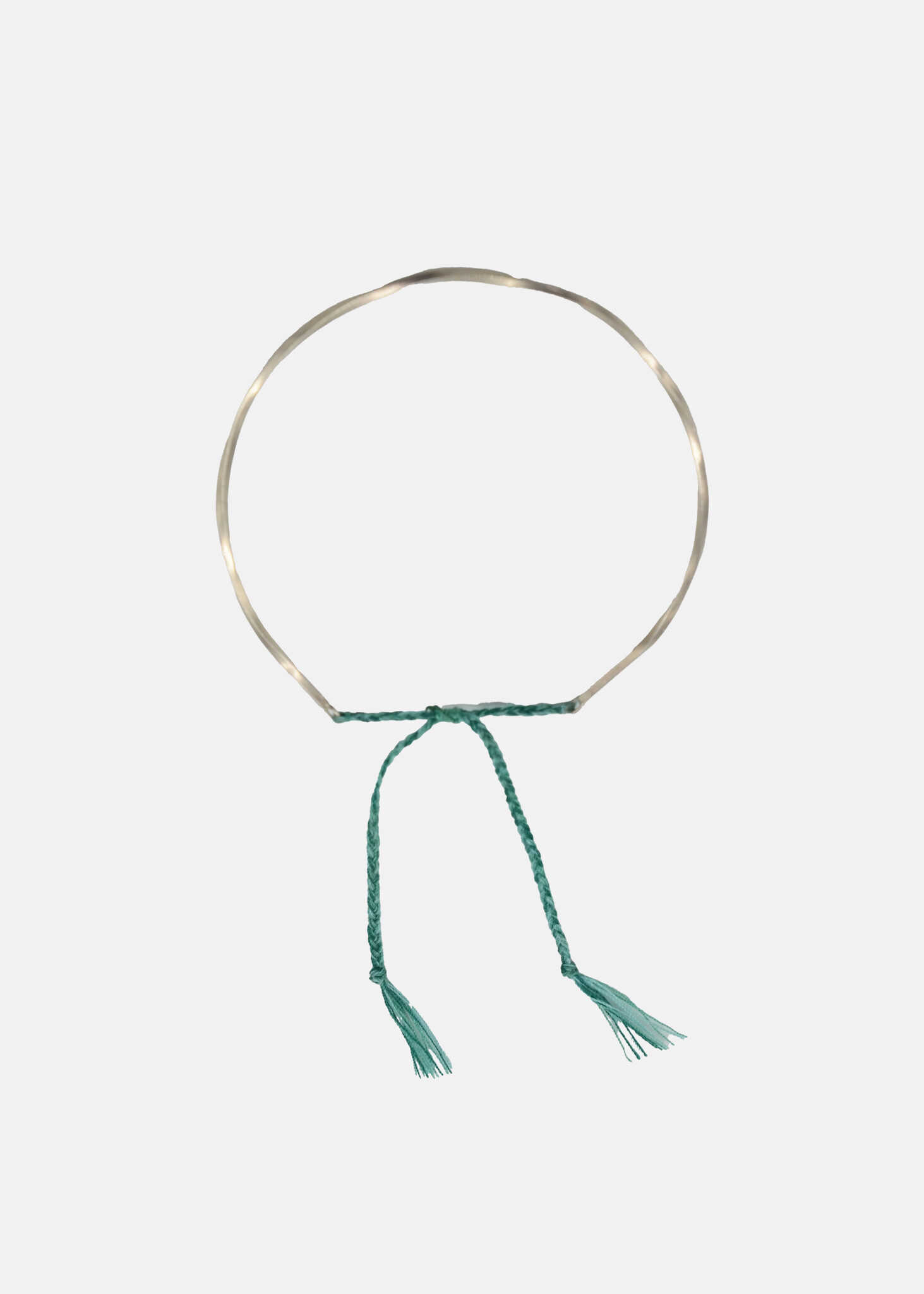 Moon Bangle in Silver on Green-1