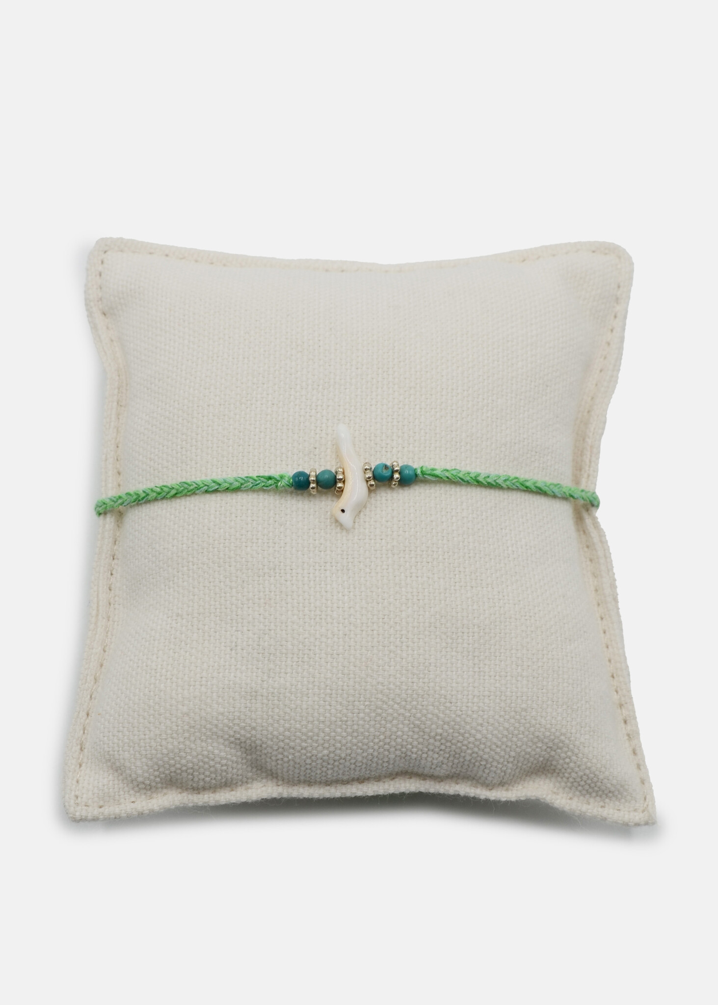 Bird Turquoise Friendship Bracelet on Mint Green-1