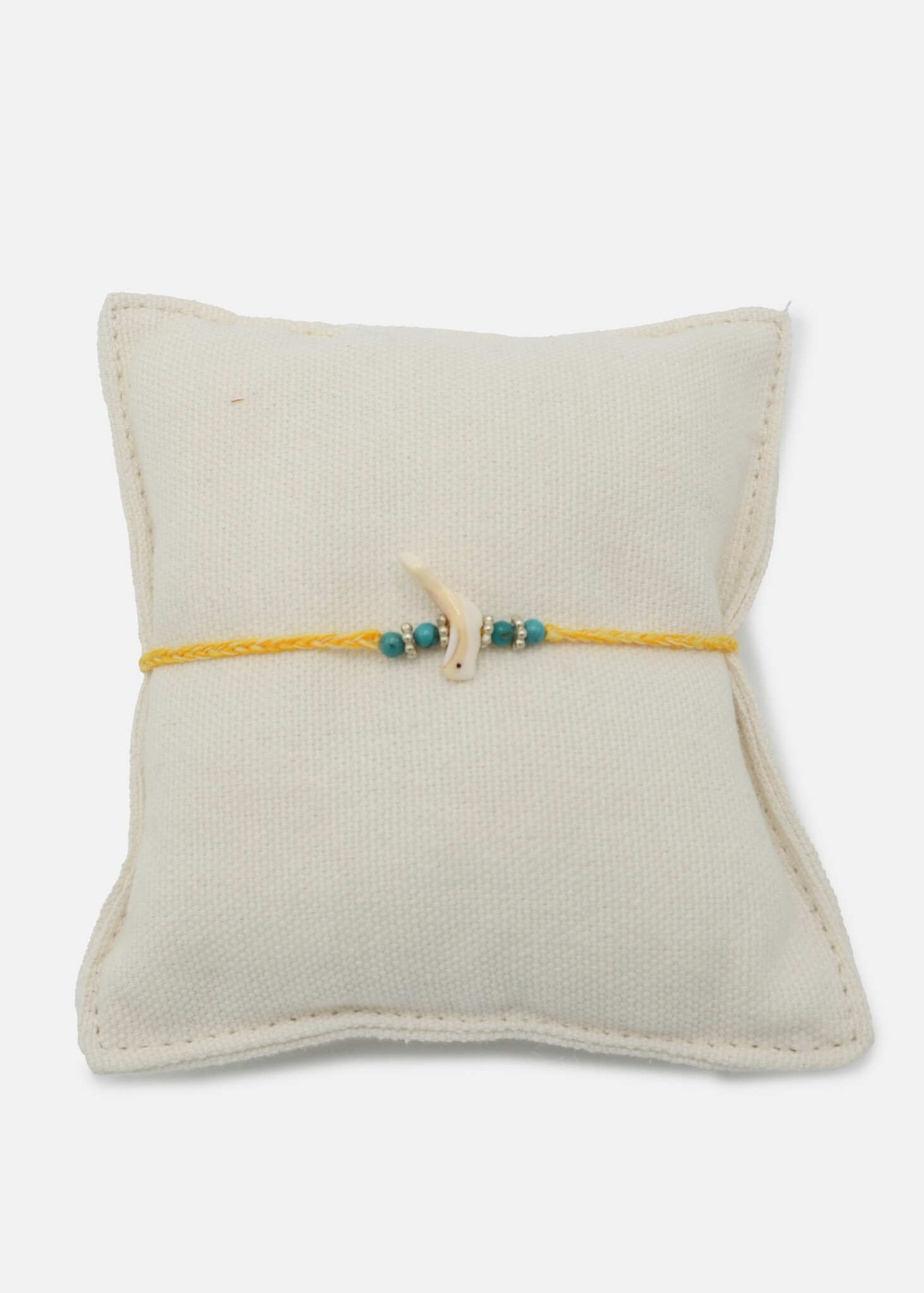 Bird Turquoise Friendship Bracelet on Yellow-1