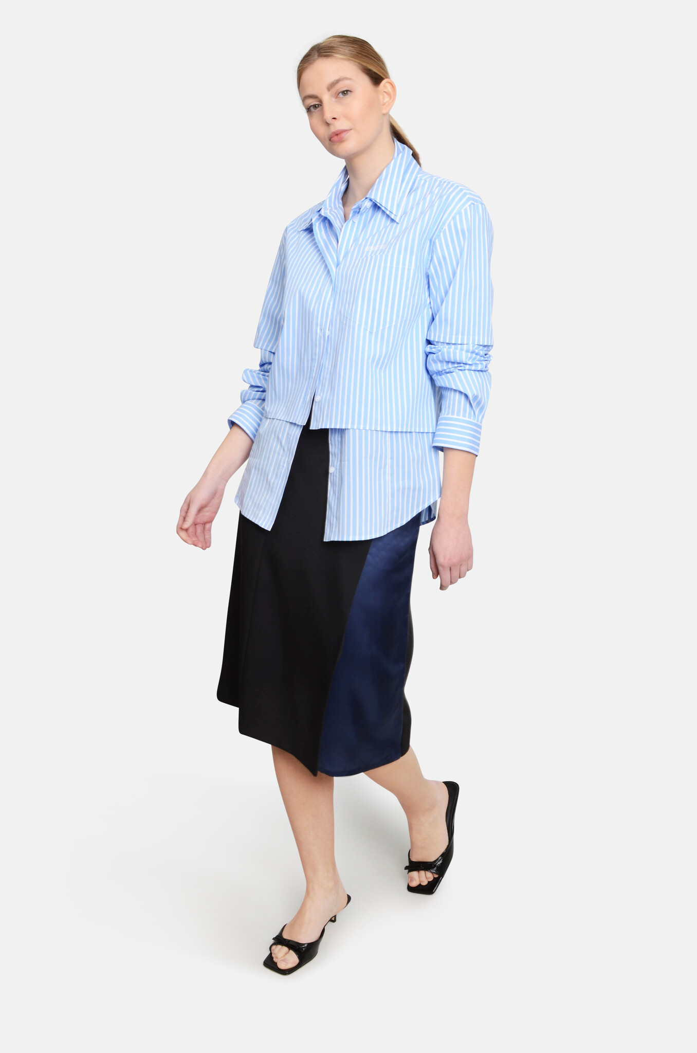 Double-layered Stripe Shirt-2