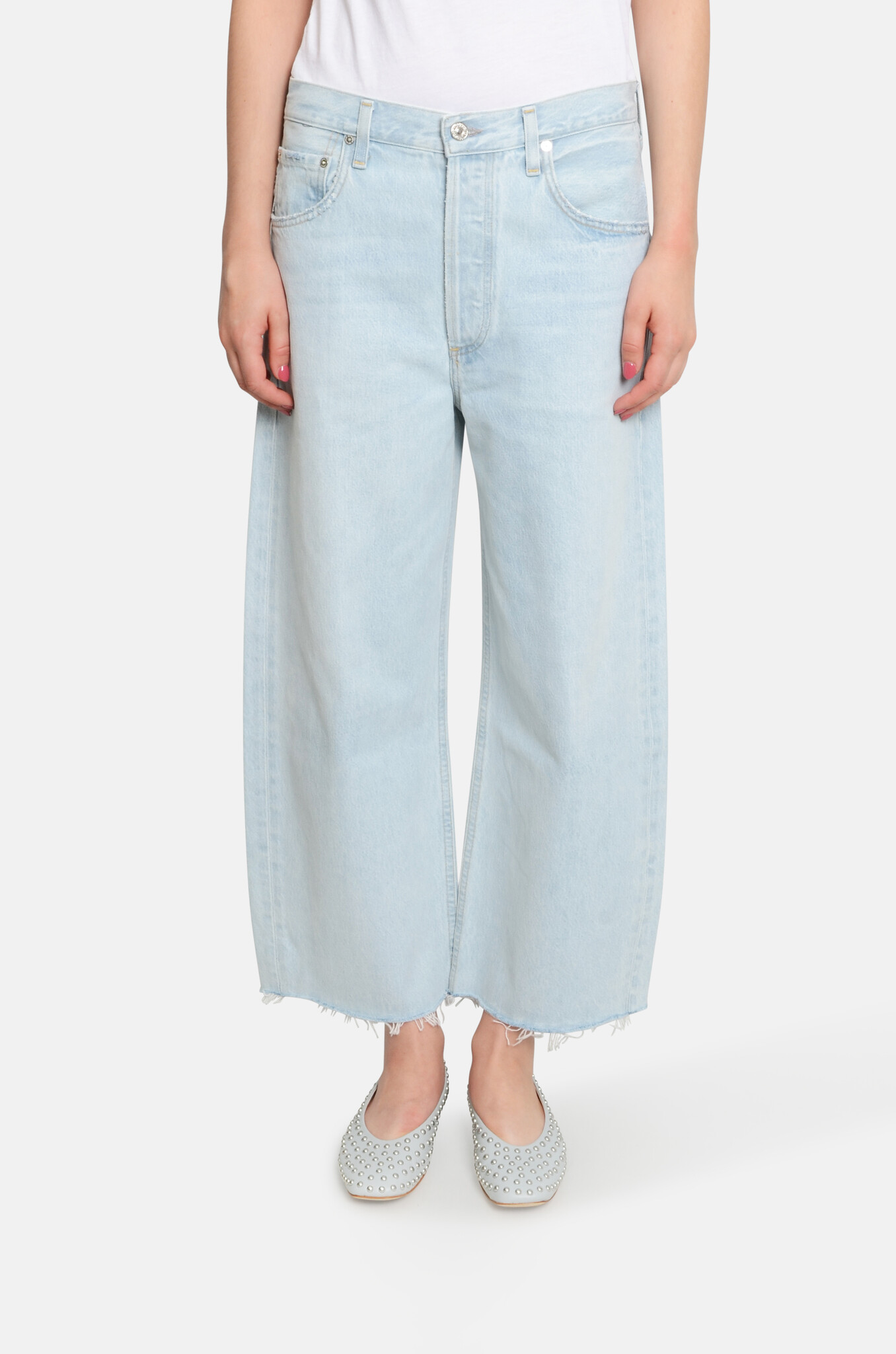 Ayla Raw Hem Crop in Sailor-1
