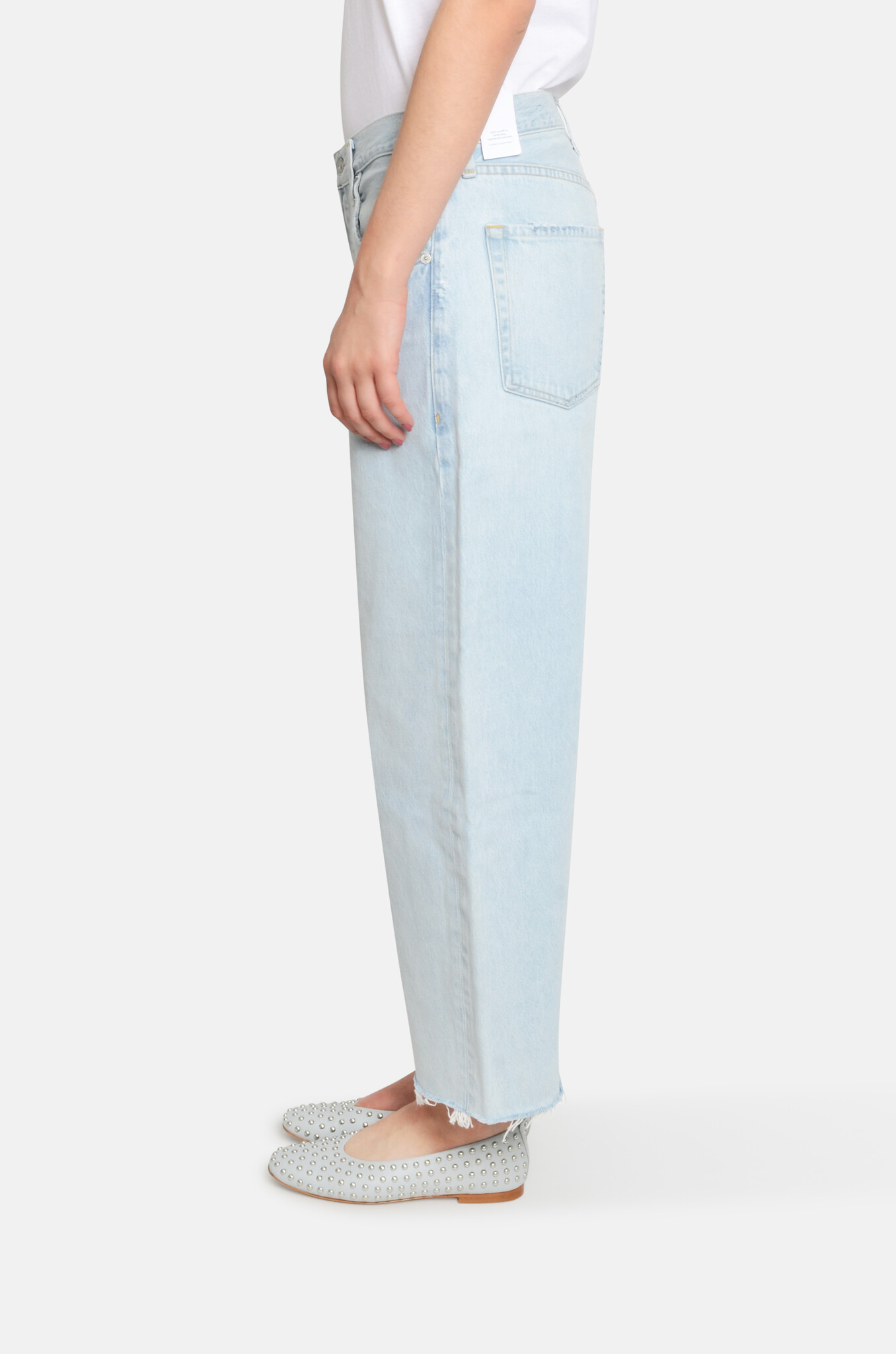 Ayla Raw Hem Crop in Sailor-3