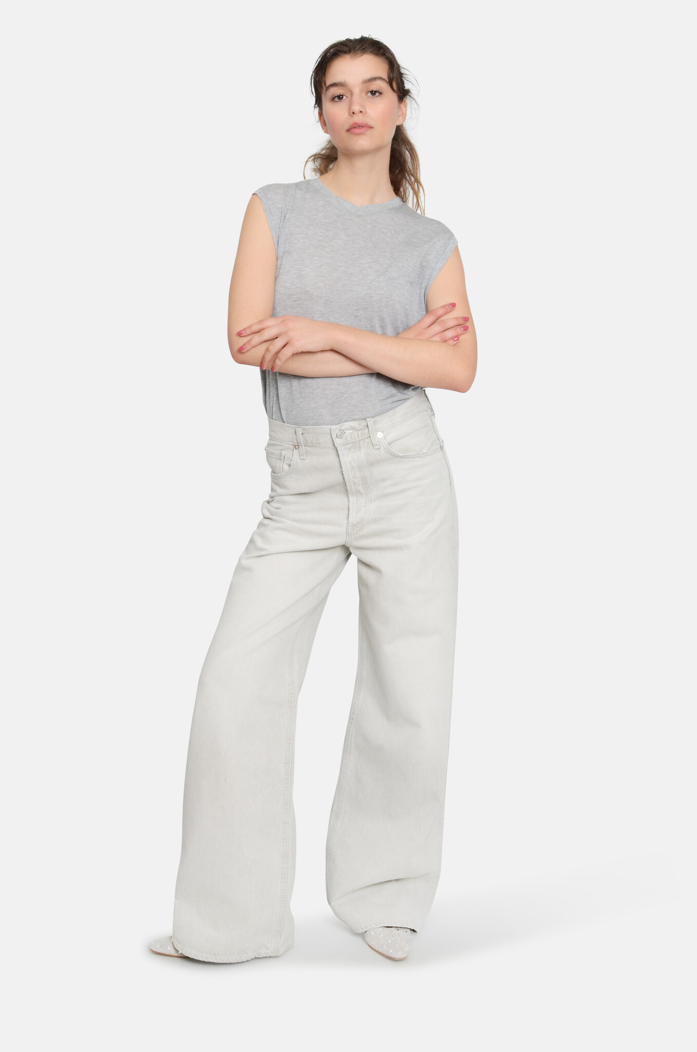 Dame High Rise Wide Leg in Colina-2