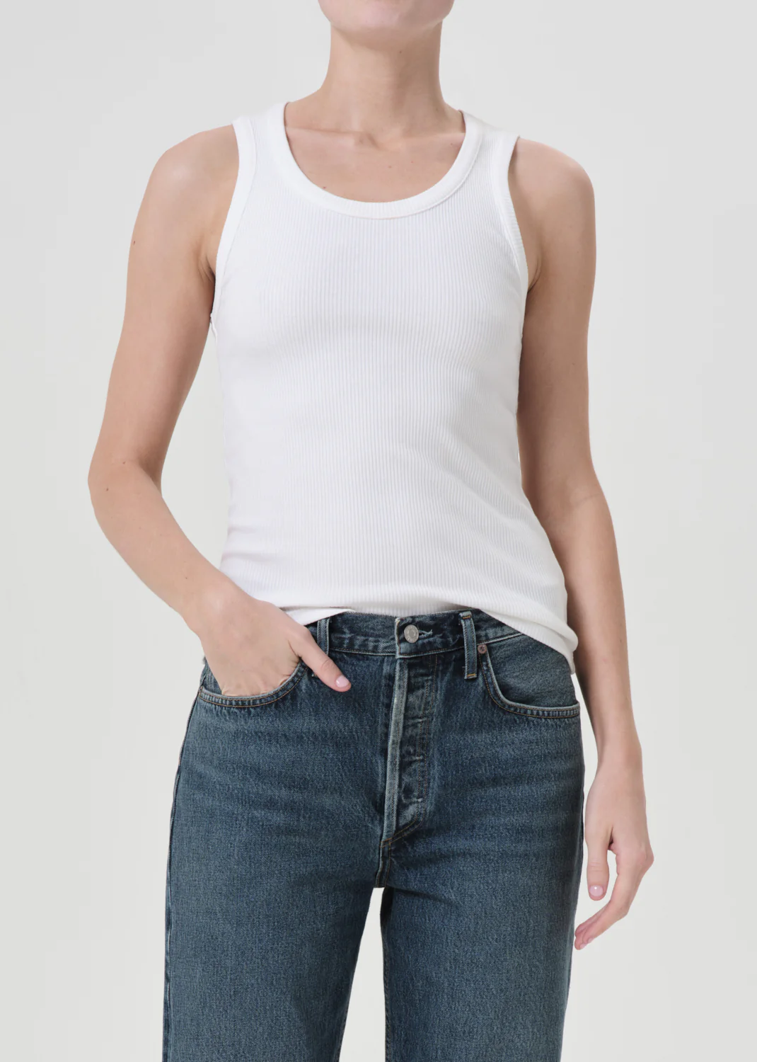 Poppy Tank in White-1