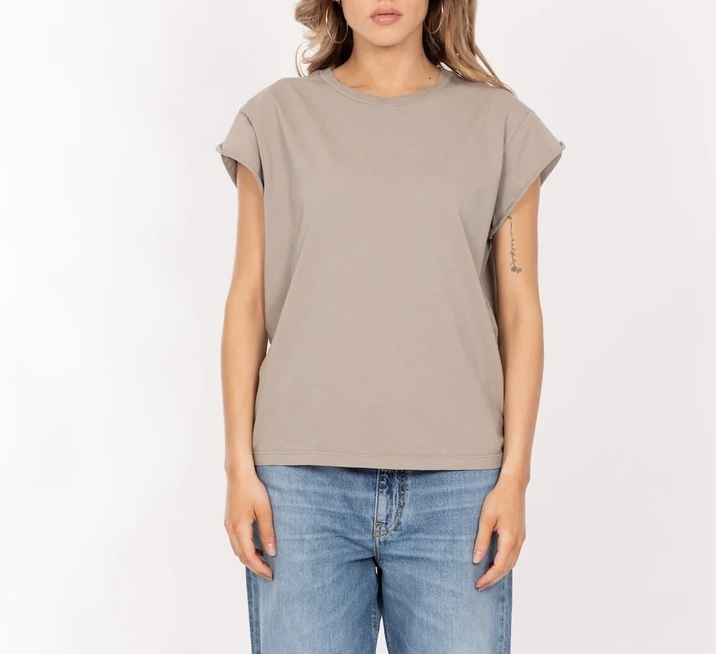 Crewneck Tee in Moon Rock-1