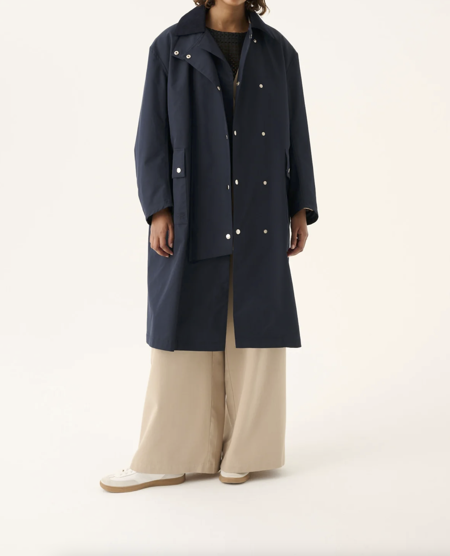 Cimma Heavy Trench in Navy-1