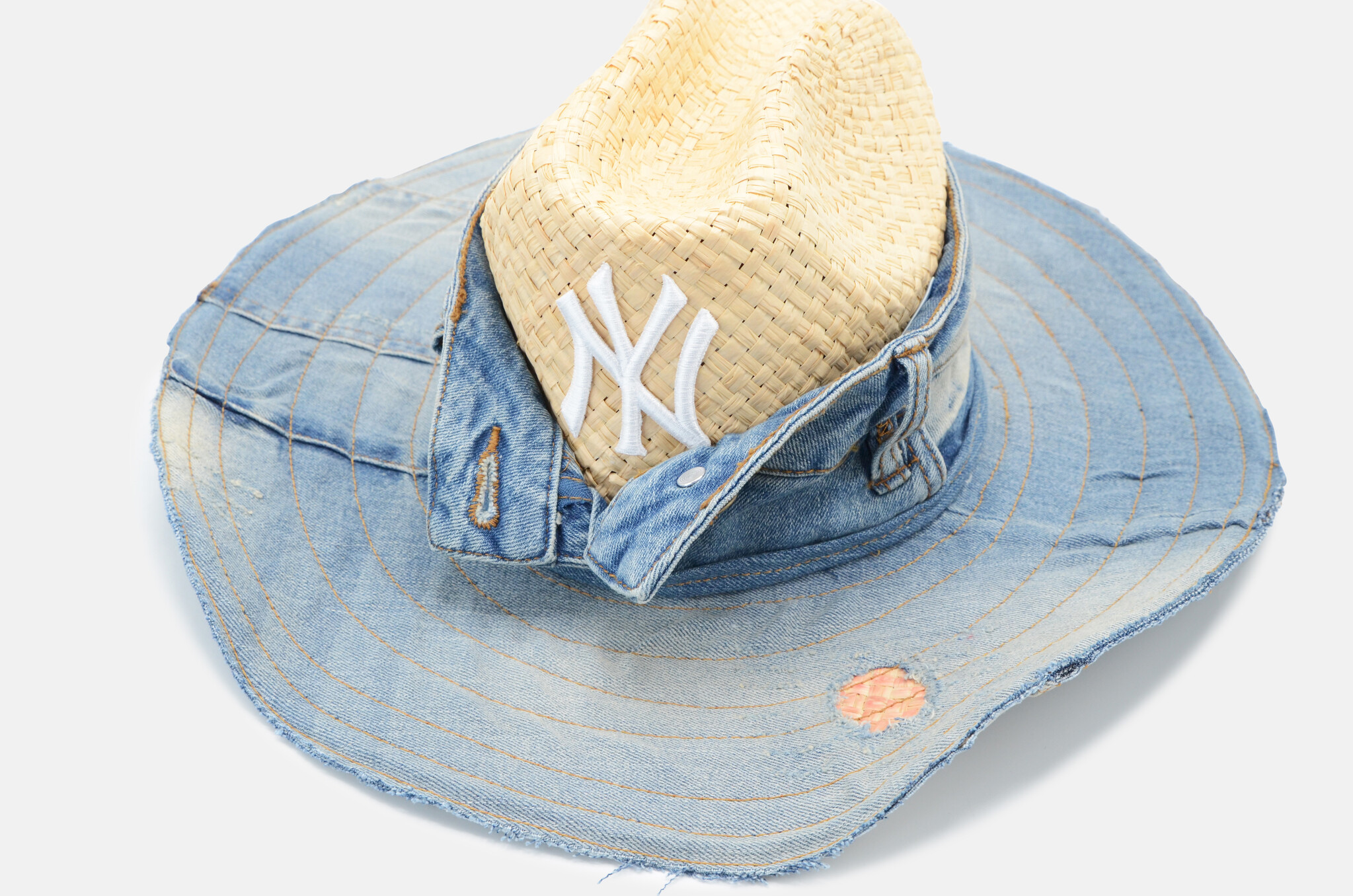Denim Straw Hat NY-2