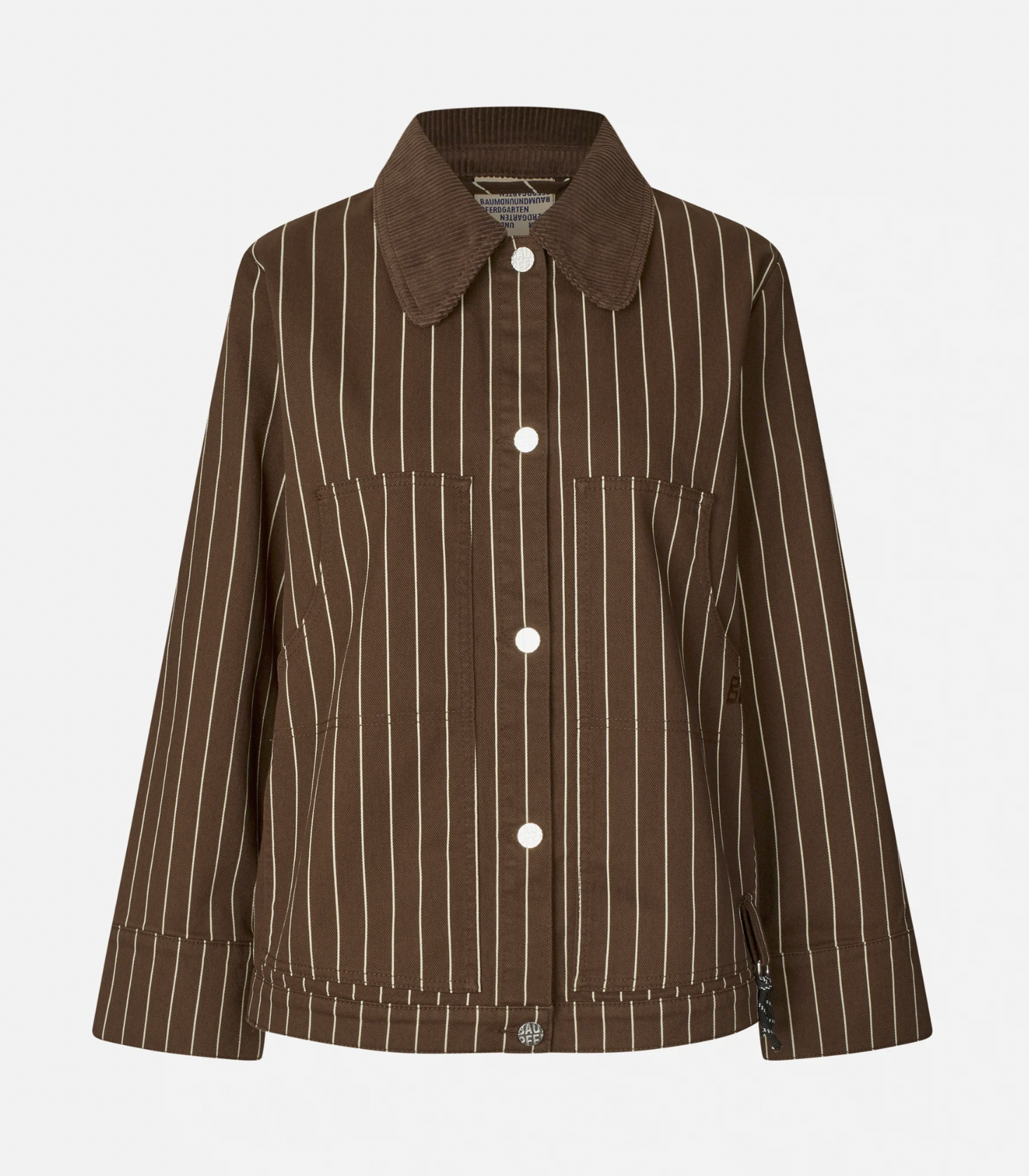 Benilda Jacket in Creme Brown Pinstripe-3