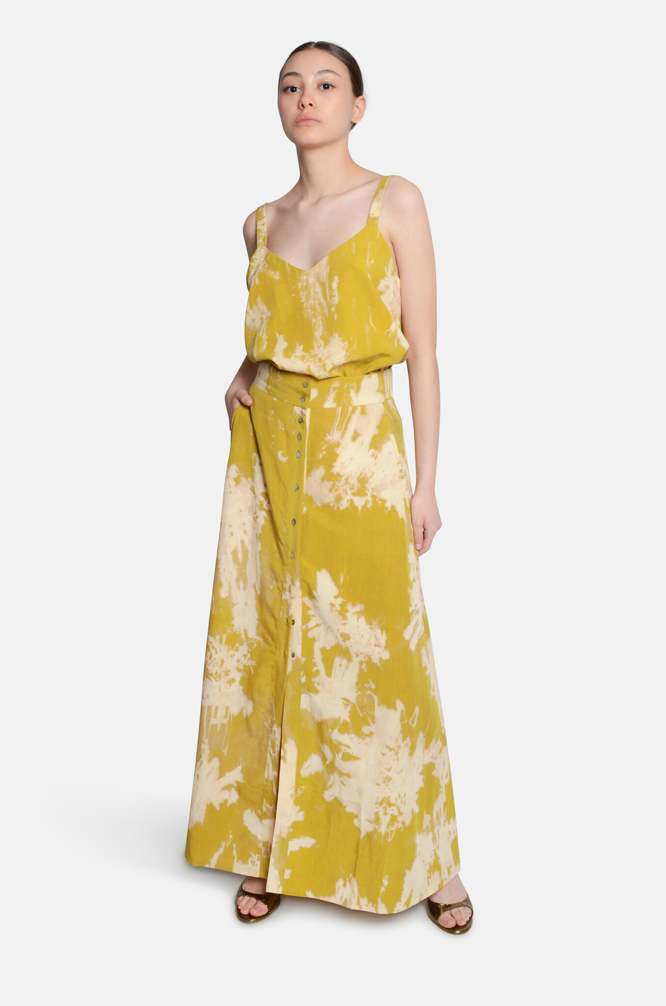 Maisa Camisole Top in Golden Mustard-2