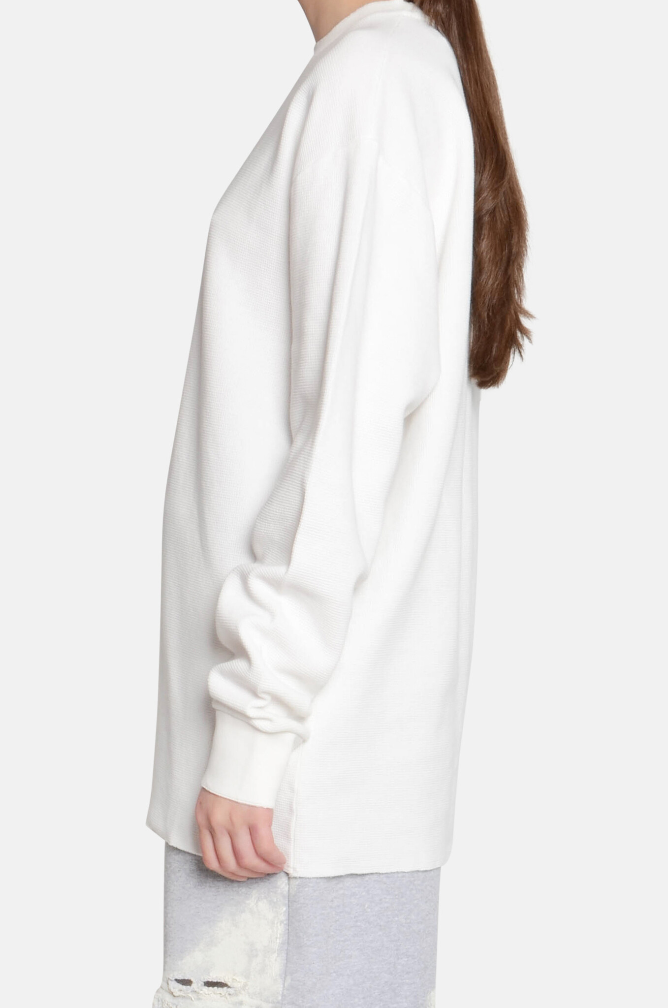 Long Sleeve Tee in Waffle Fabric-3