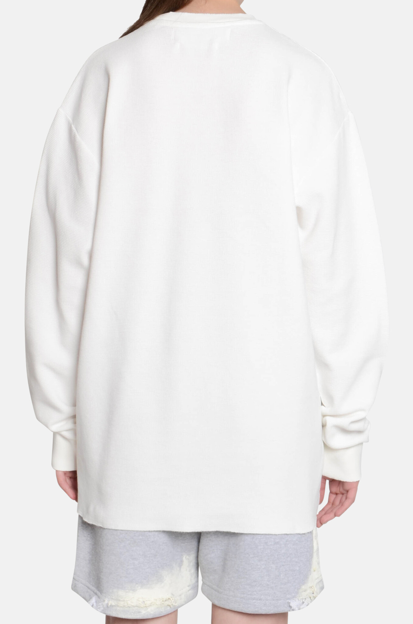 Long Sleeve Tee in Waffle Fabric-4