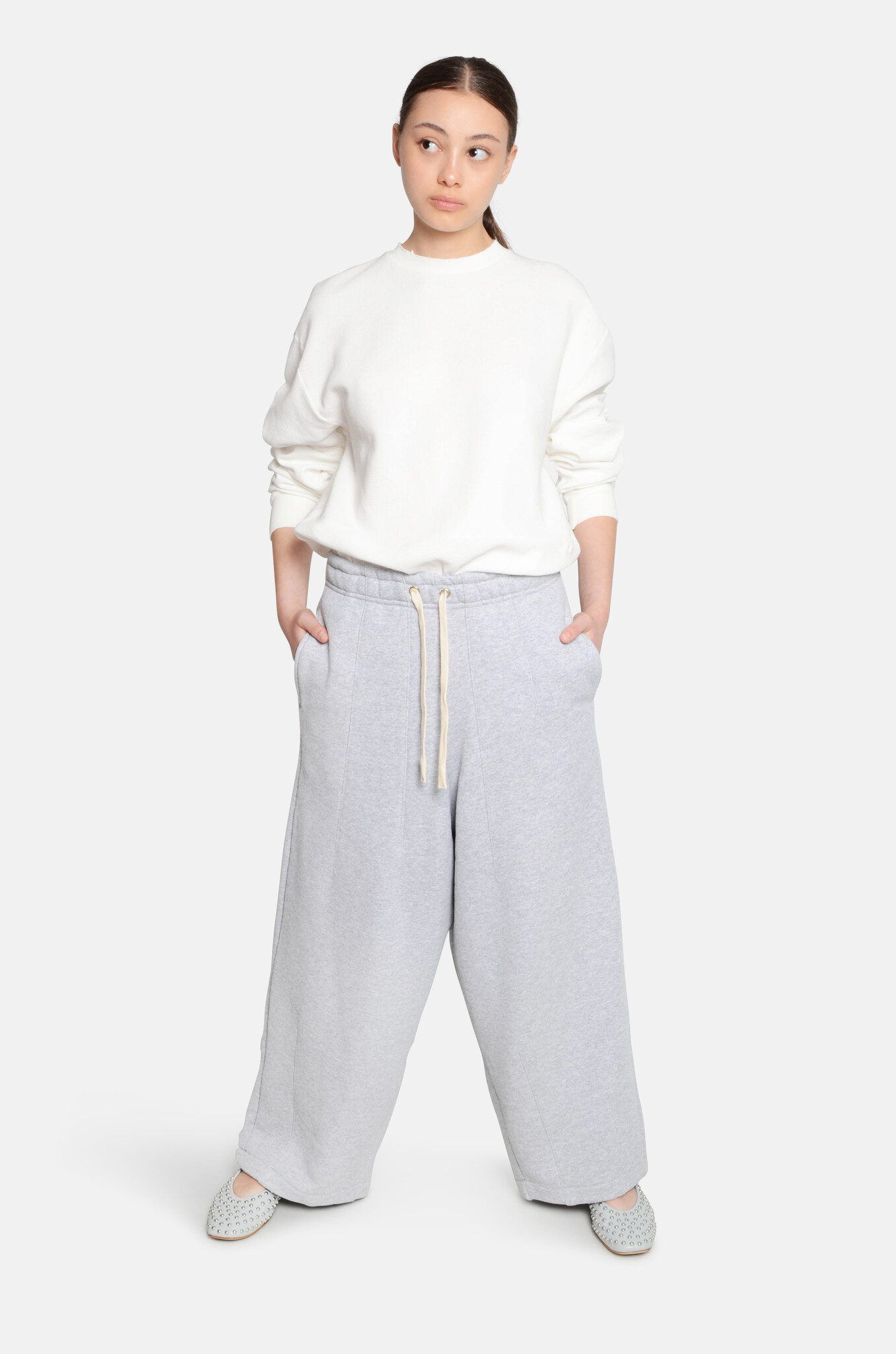 Long Sleeve Tee in Waffle Fabric-2