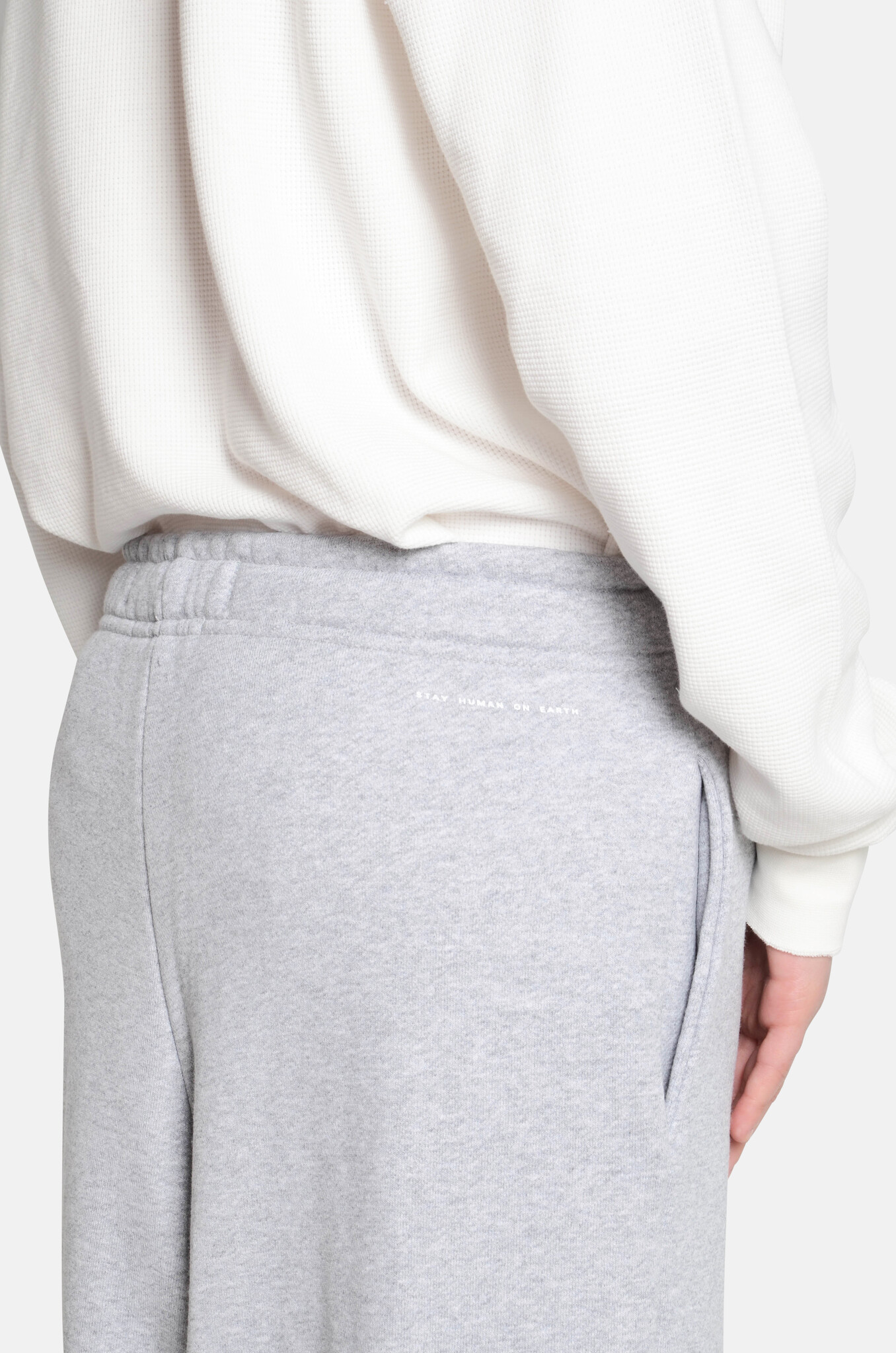 Wide Fit Sweatpants in Heather Grey-5