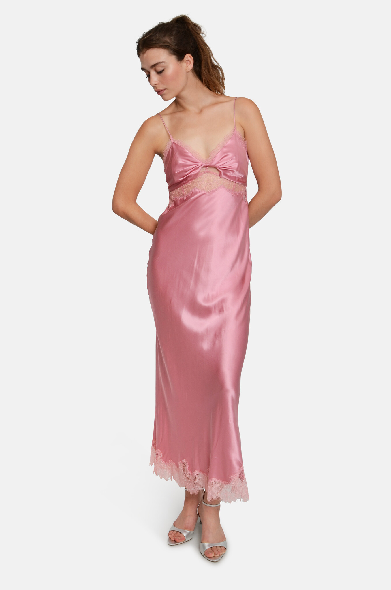 Orianna Silk-Blend Maxi Slip Dress-2