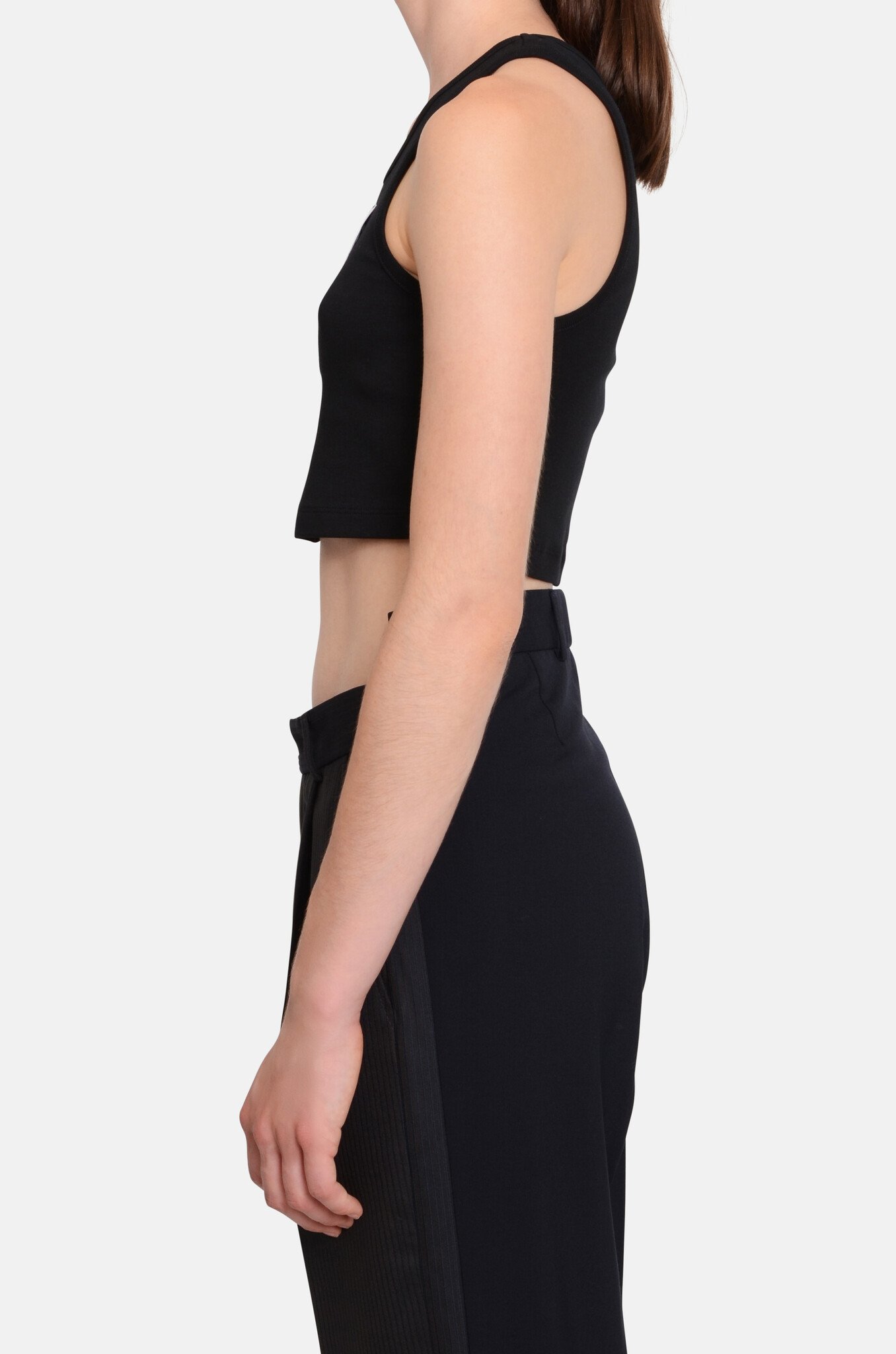 About a Boy Copped Tank in Black-3