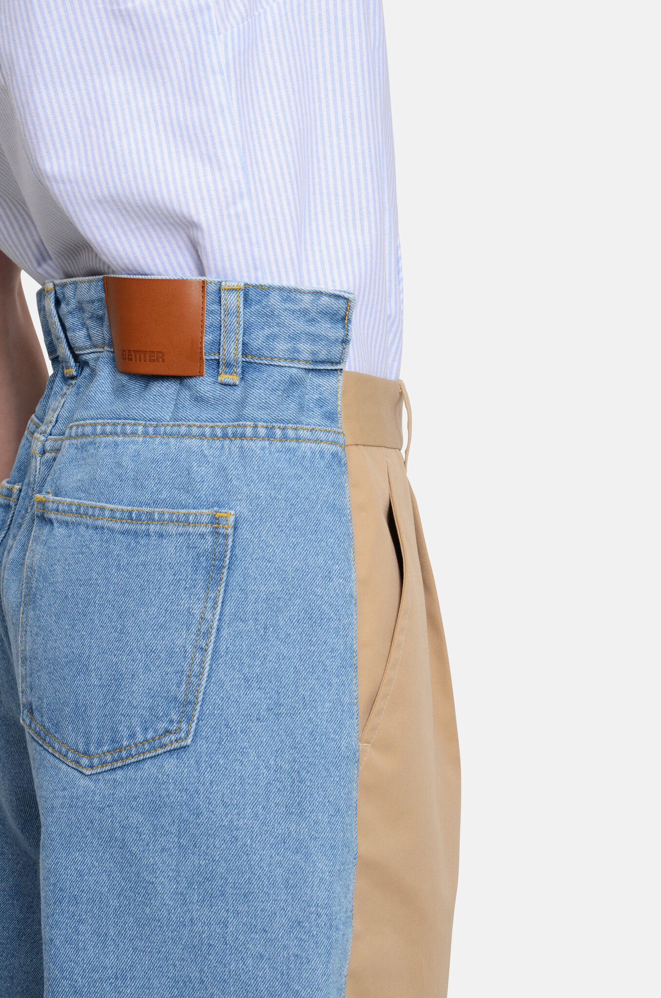 Deni Trousers in Camel Denim-5