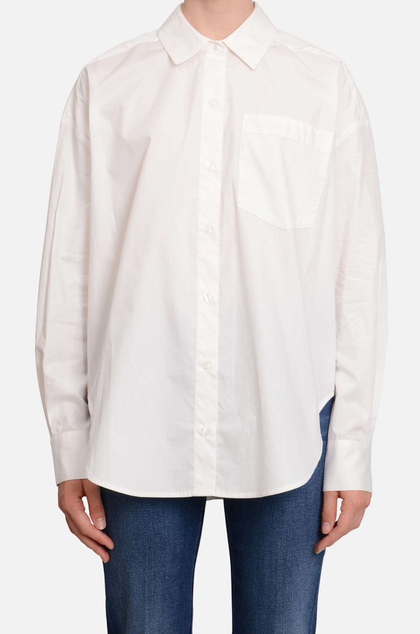 Claire Oversized Shirt in Cream-1