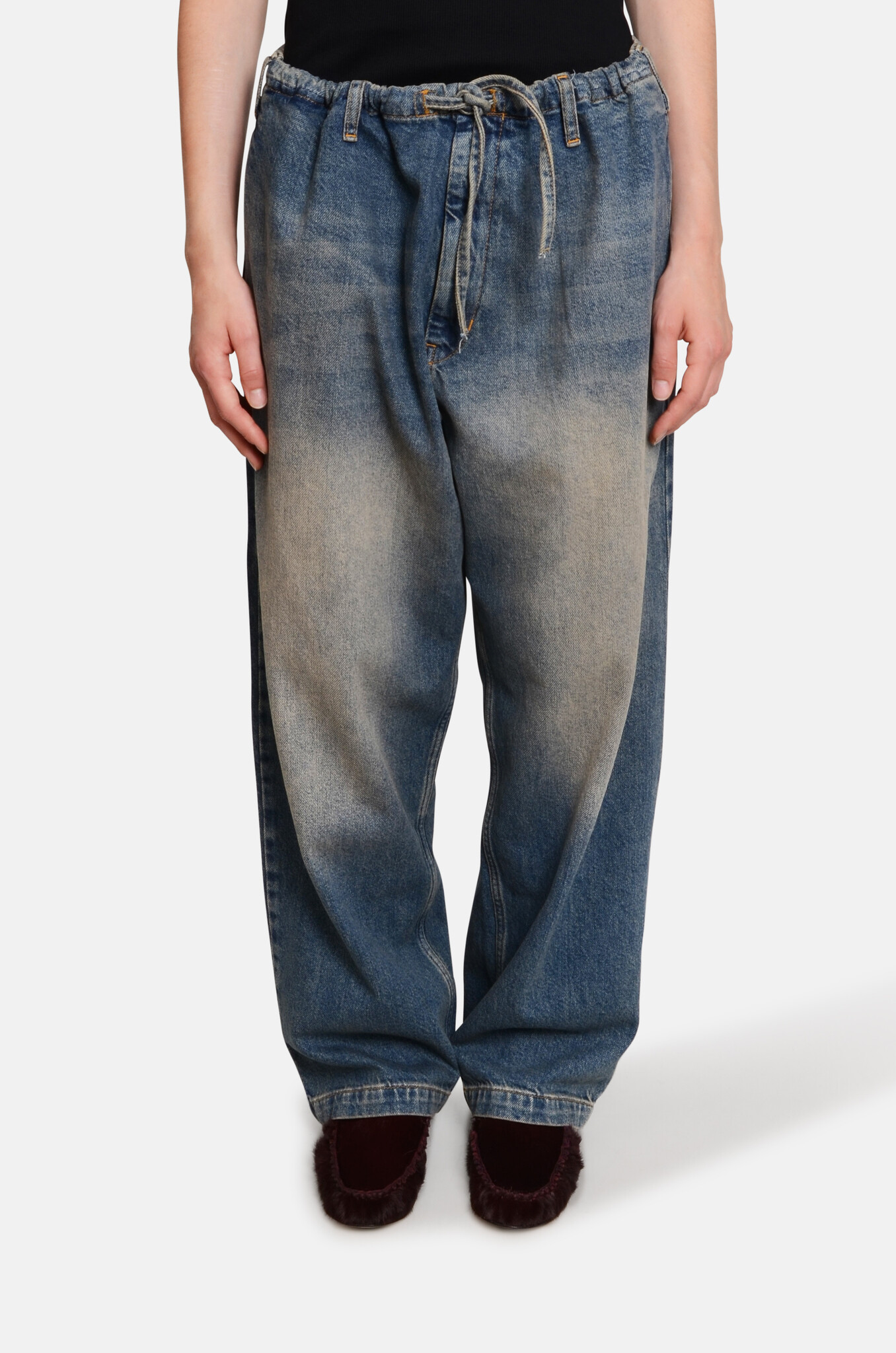 Baggy Drawstring Jeans-1