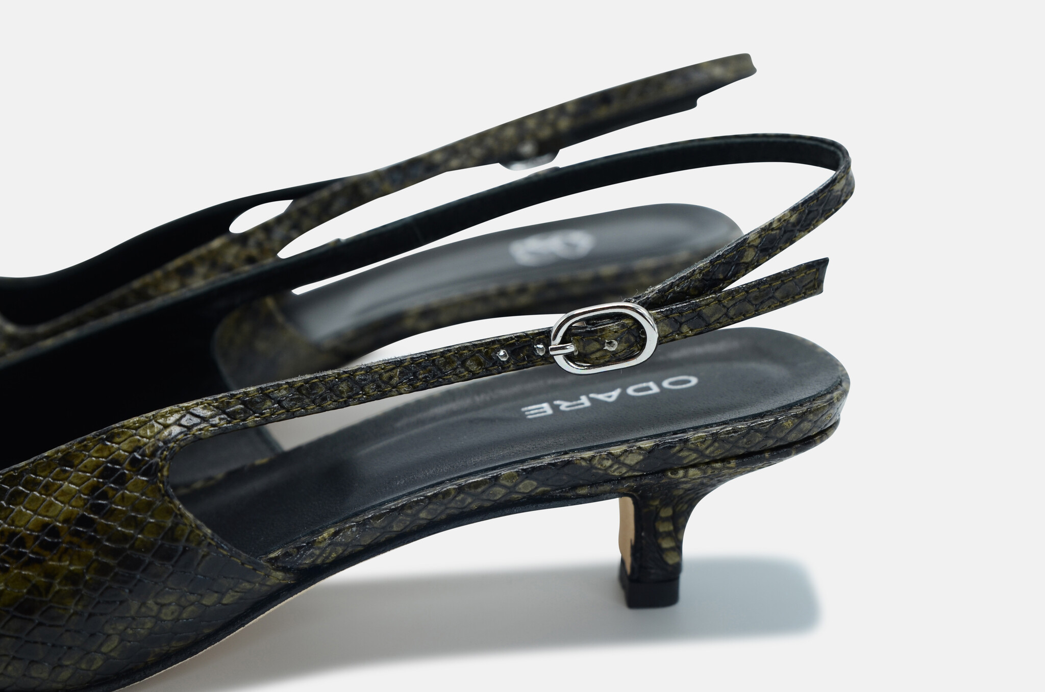 Anna Heels in Anaconda Verde-5