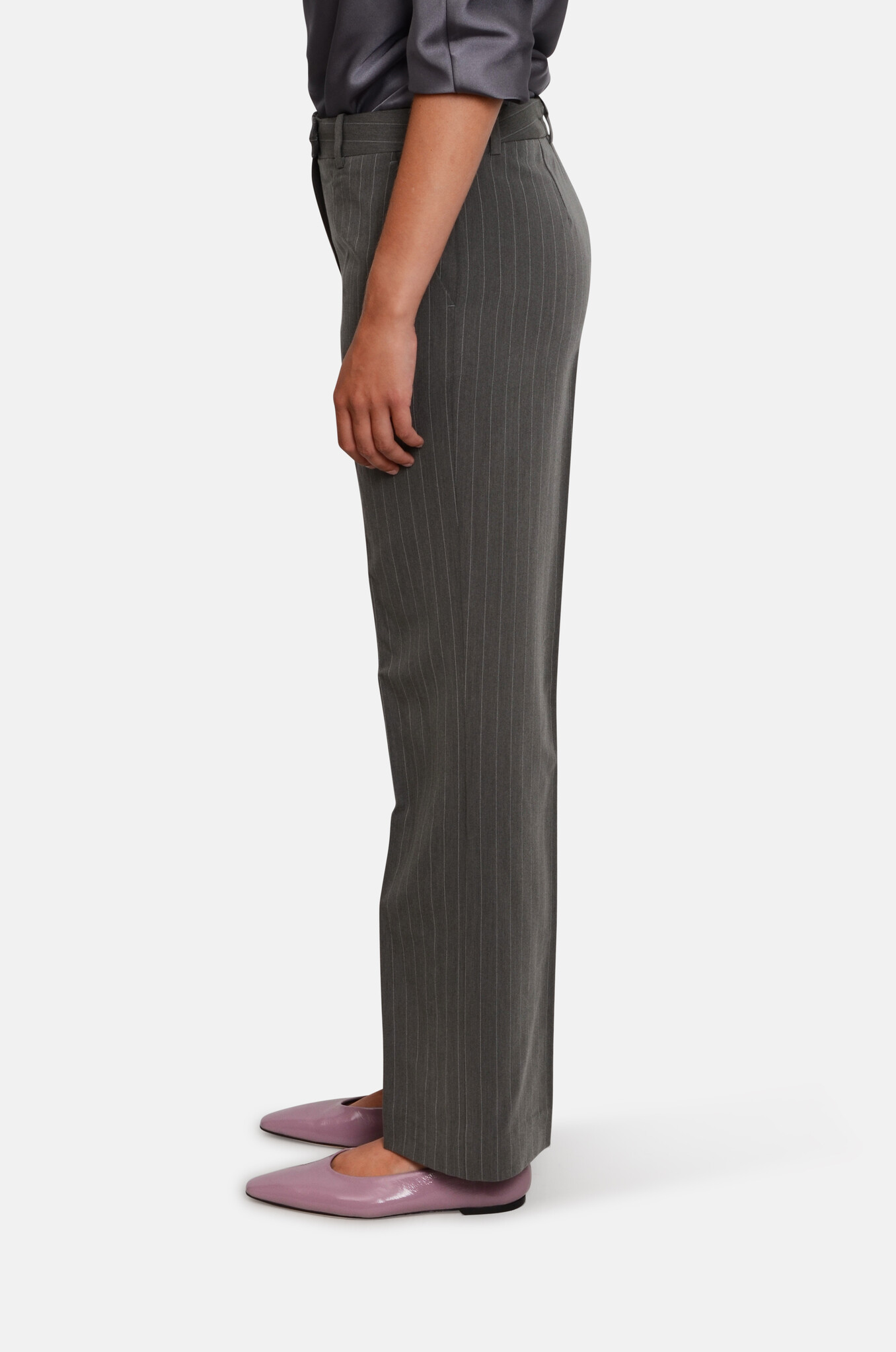 Steven Straight Pants Grey/White Pinstripe-3