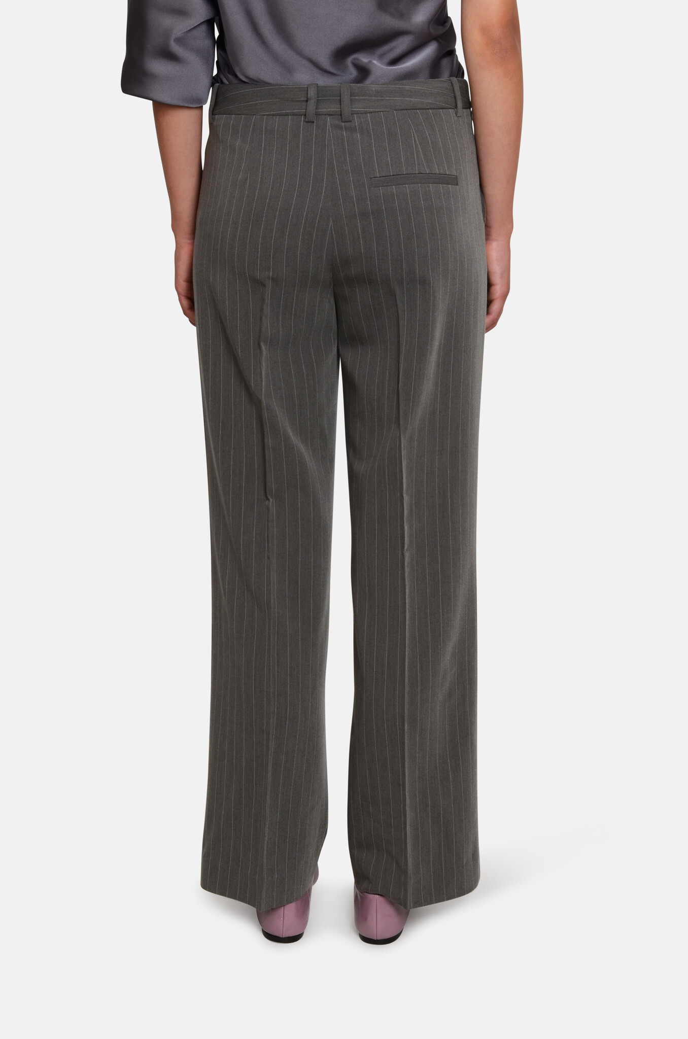Steven Straight Pants Grey/White Pinstripe-4