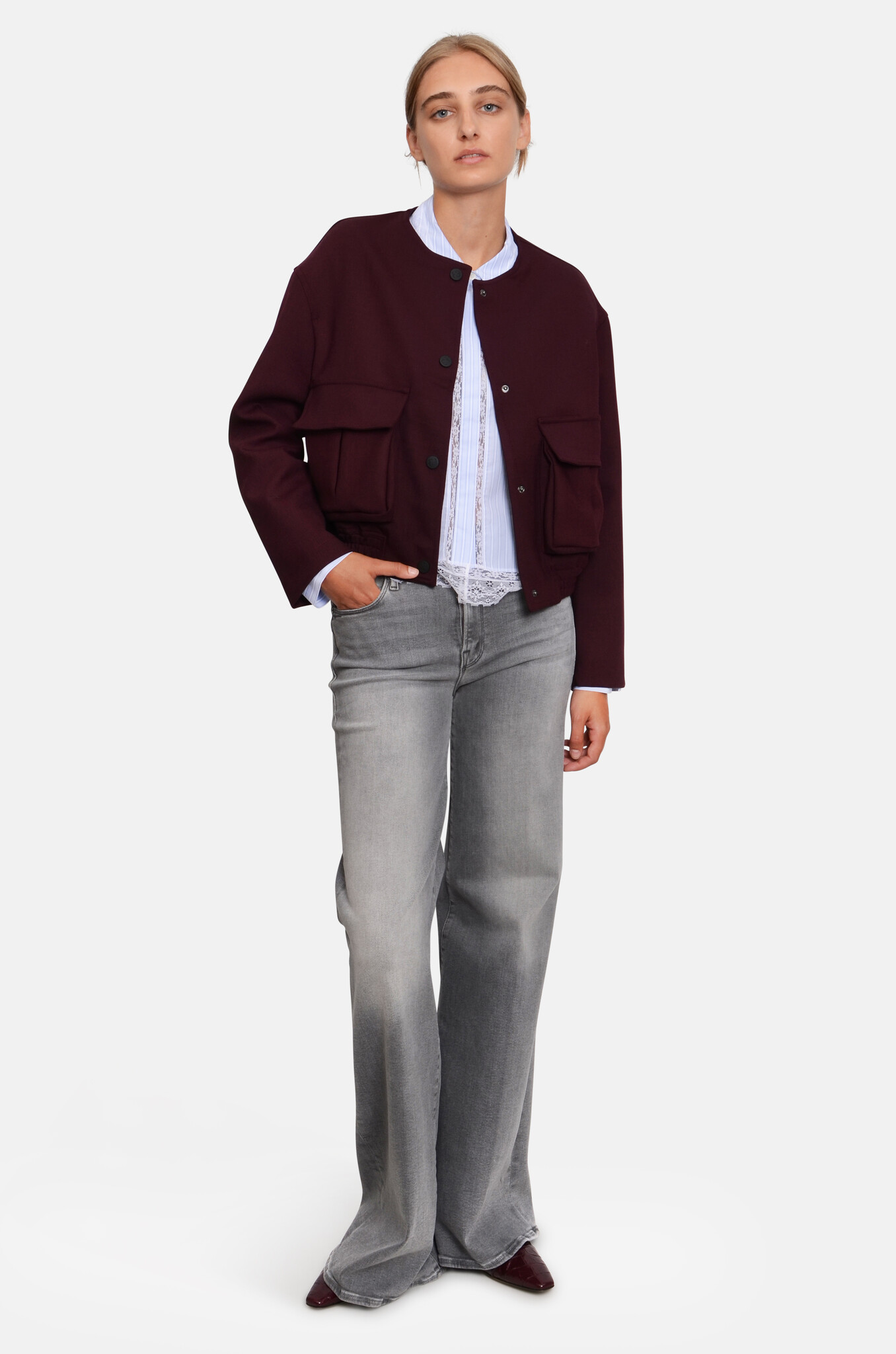 Teresa Bomber in Burgundy-2