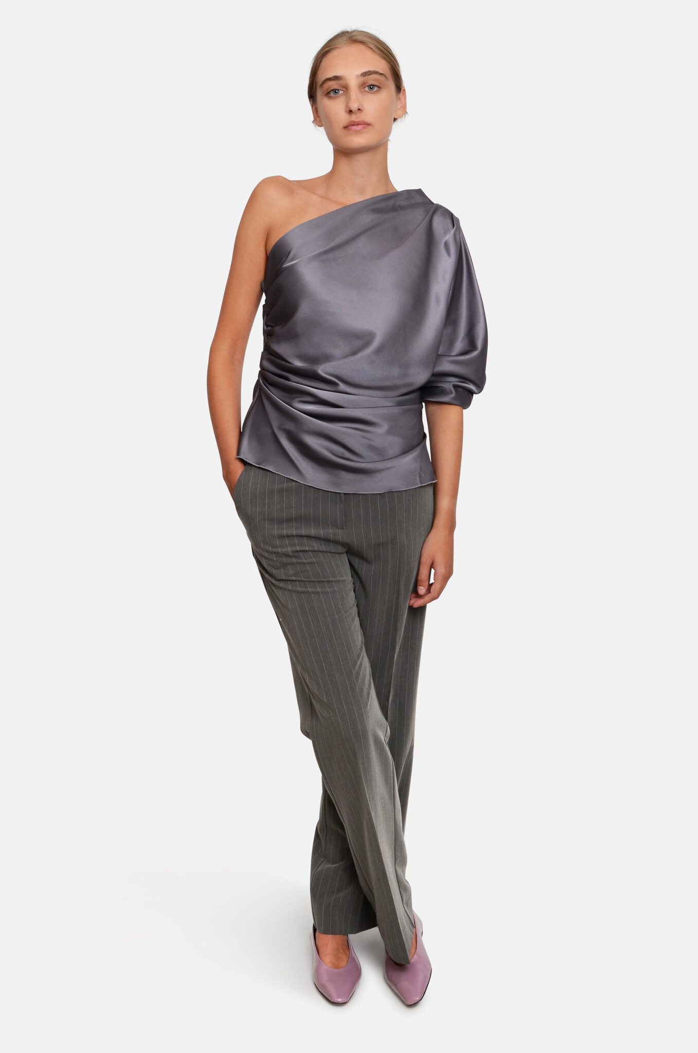 Cora Top in Silver-2