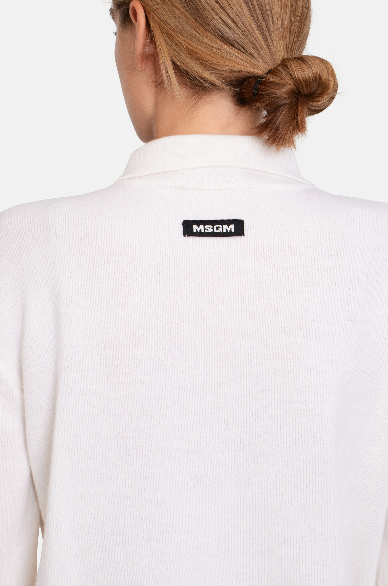 Diamond-pattern Polo Knit-5