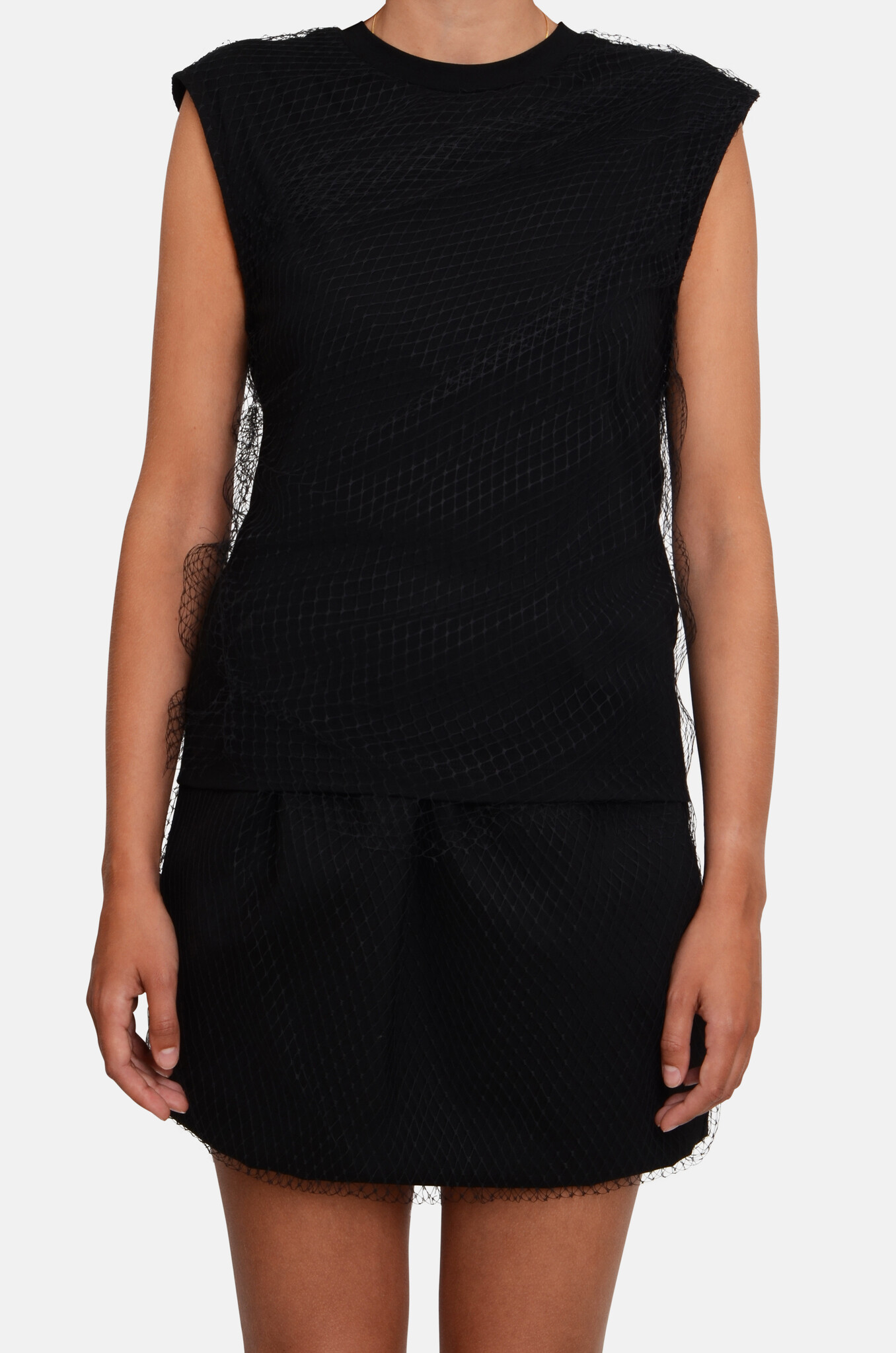 Mesh Layered Black Top-1
