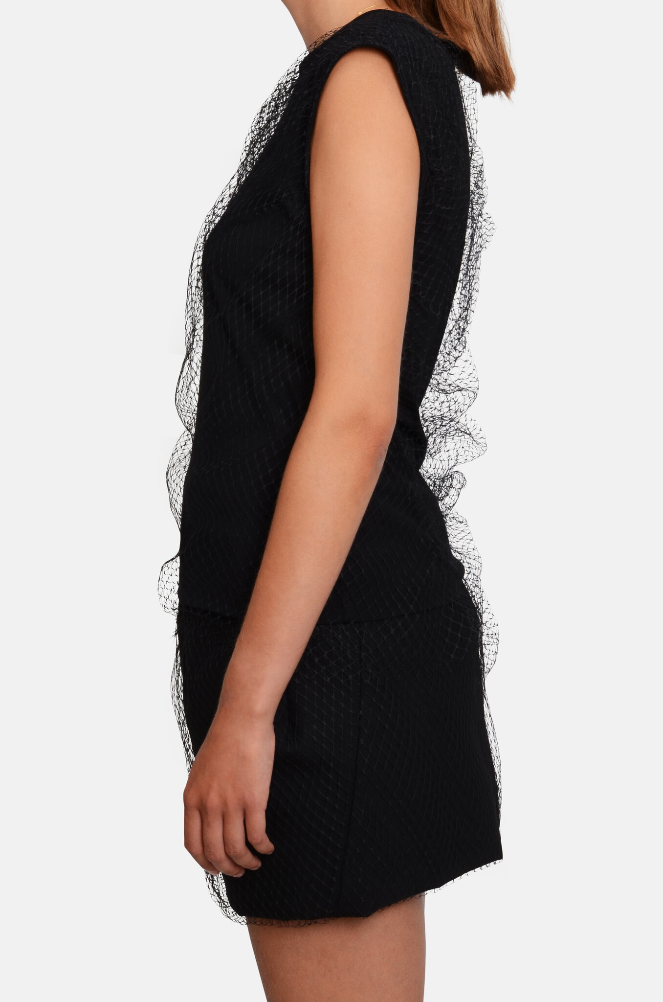 Mesh Layered Black Top-3