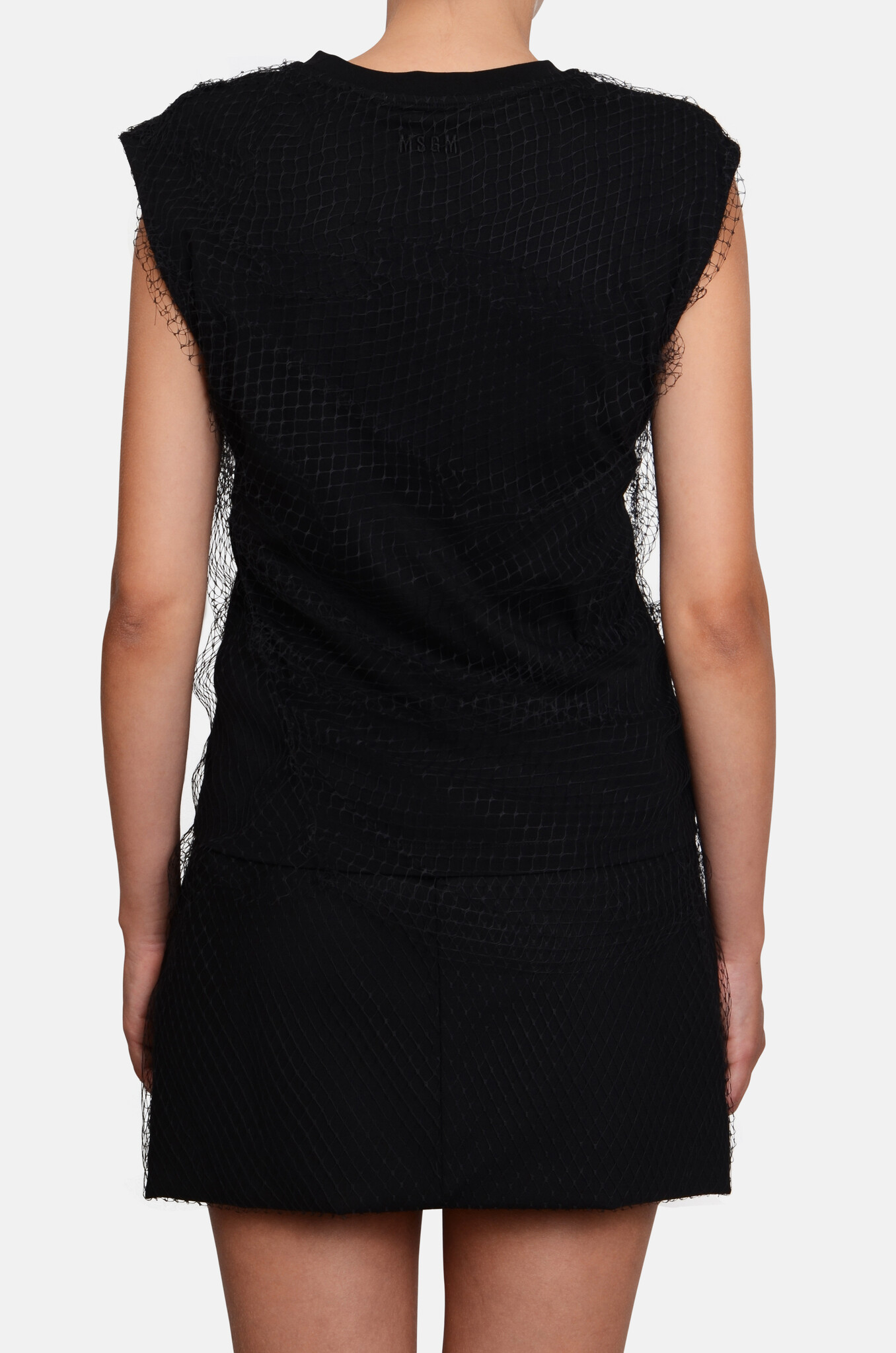 Mesh Layered Black Top-4