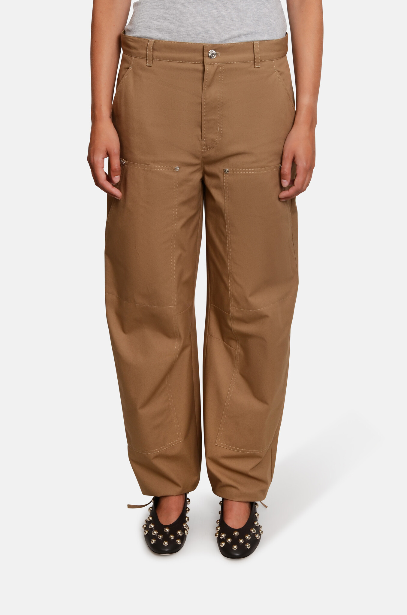 Barrel Leg Trousers-1