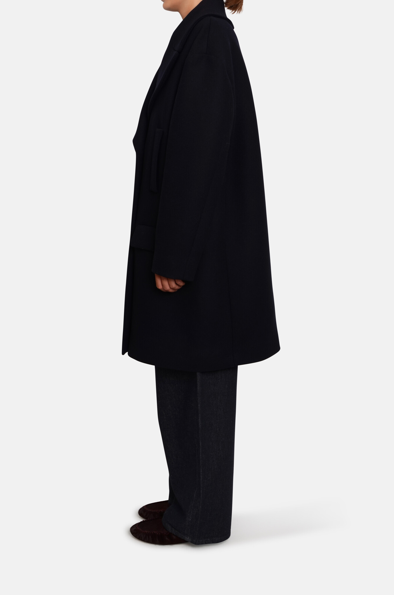 Double-Breasted Peacoat in Navy-3