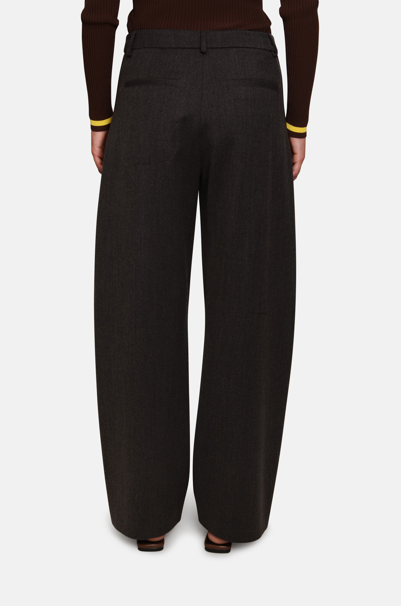 Dark Brown Straight Pants-4