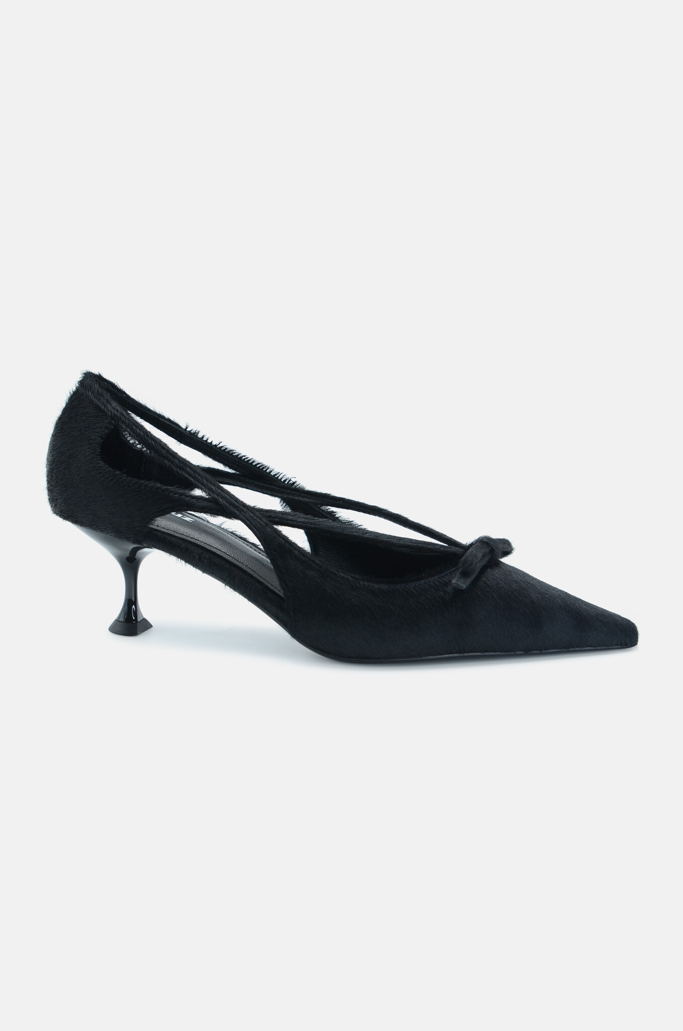 Black Cavallino Kitten Heel-1