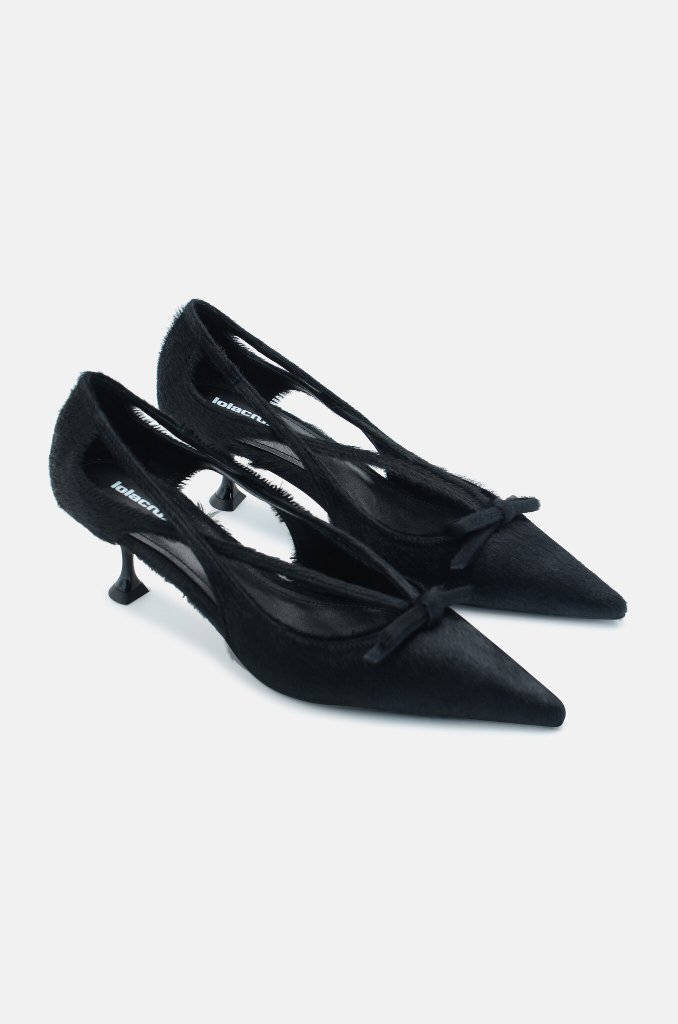 Black Cavallino Kitten Heel-4