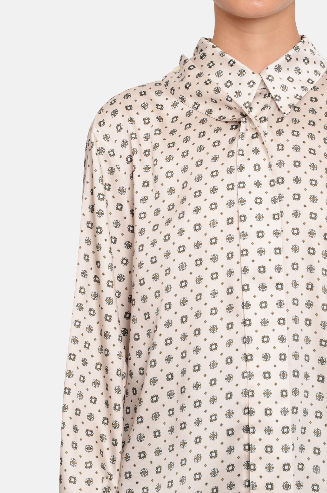 All-Over Patterned Fluid Blouse-5