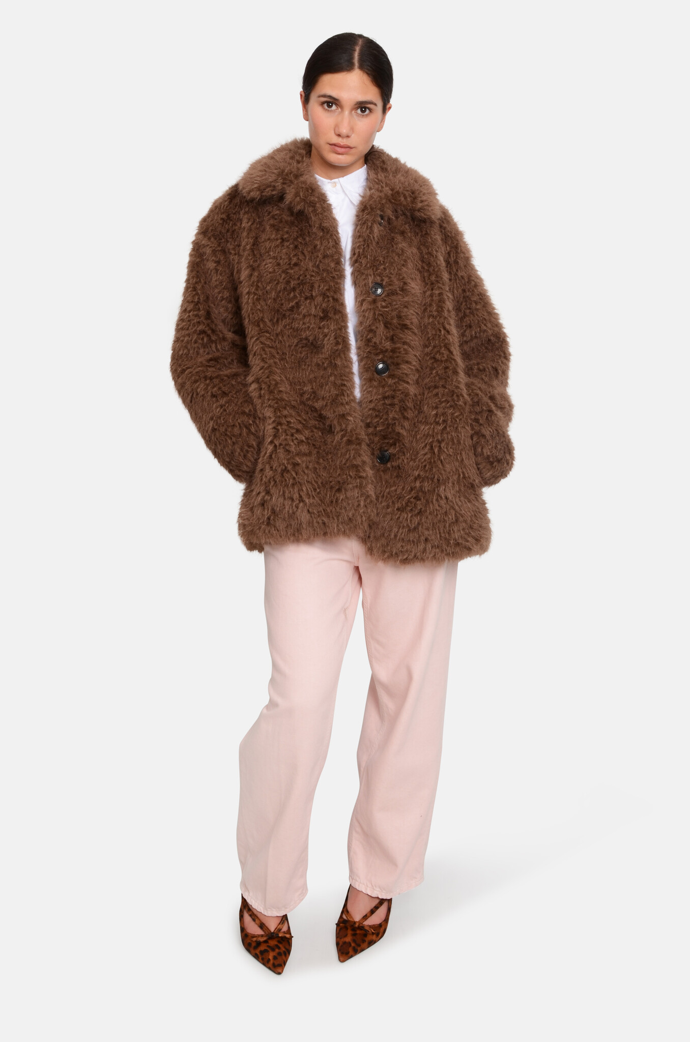 Round Faux Fur Jacket-2