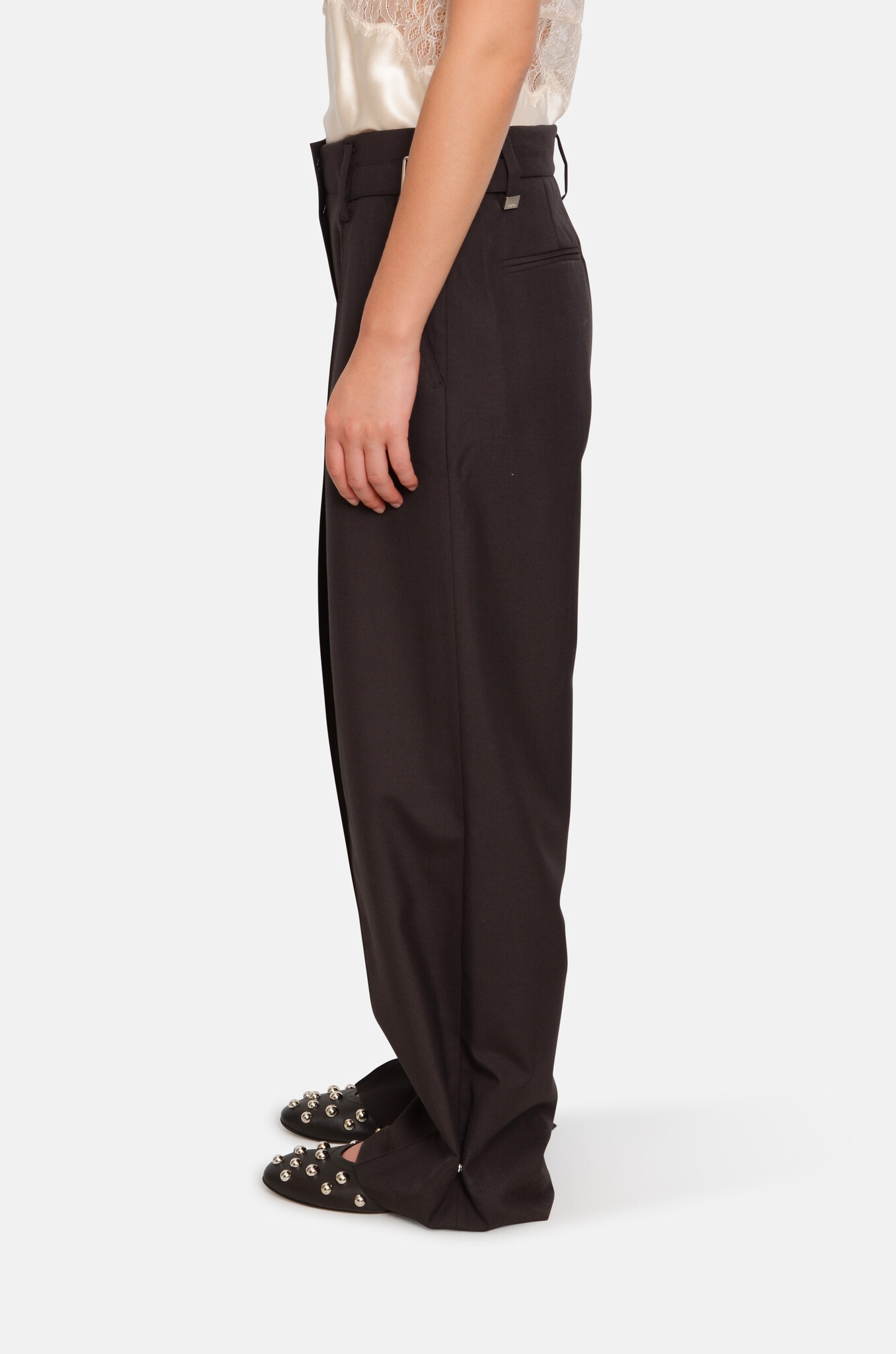 Soft Volumed Trousers in Brown-3