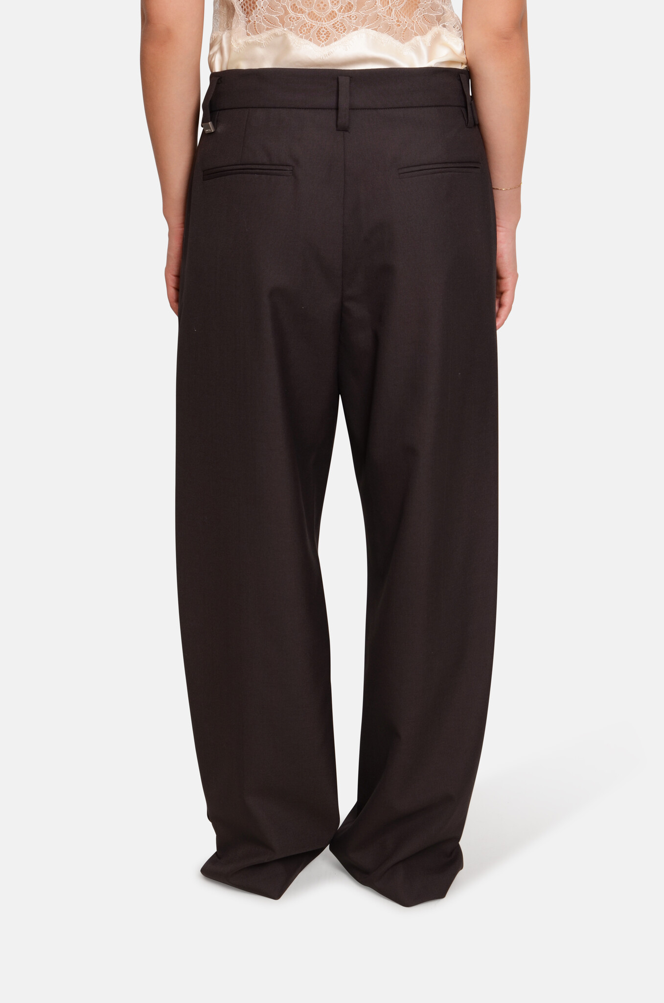 Soft Volumed Trousers in Brown-4